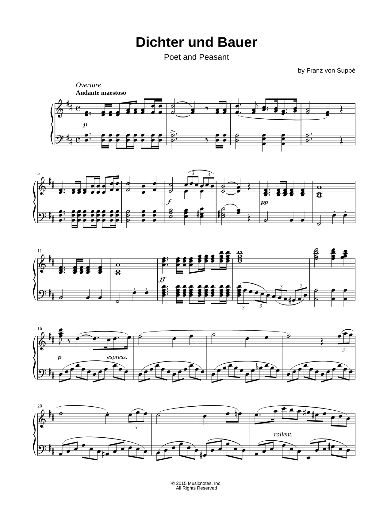 Dichter und Bauer (Overture)