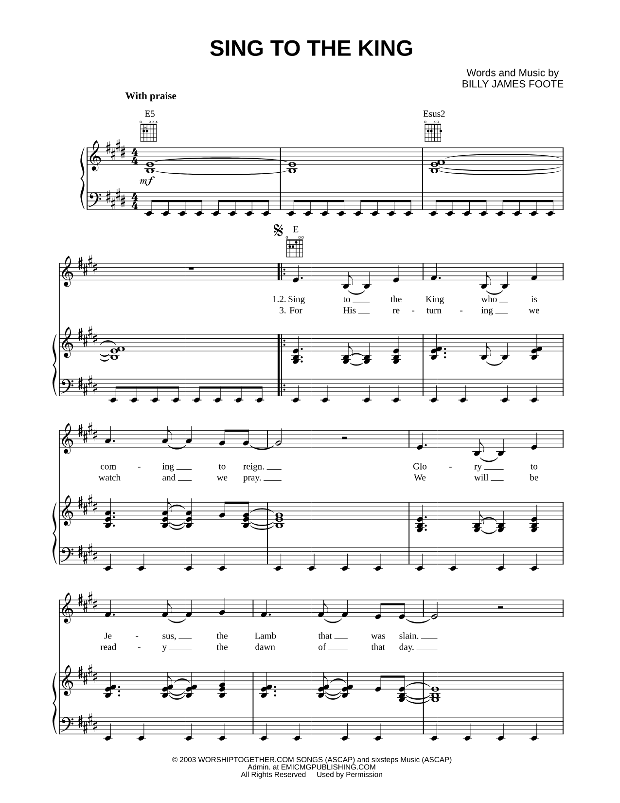 Sing To the King