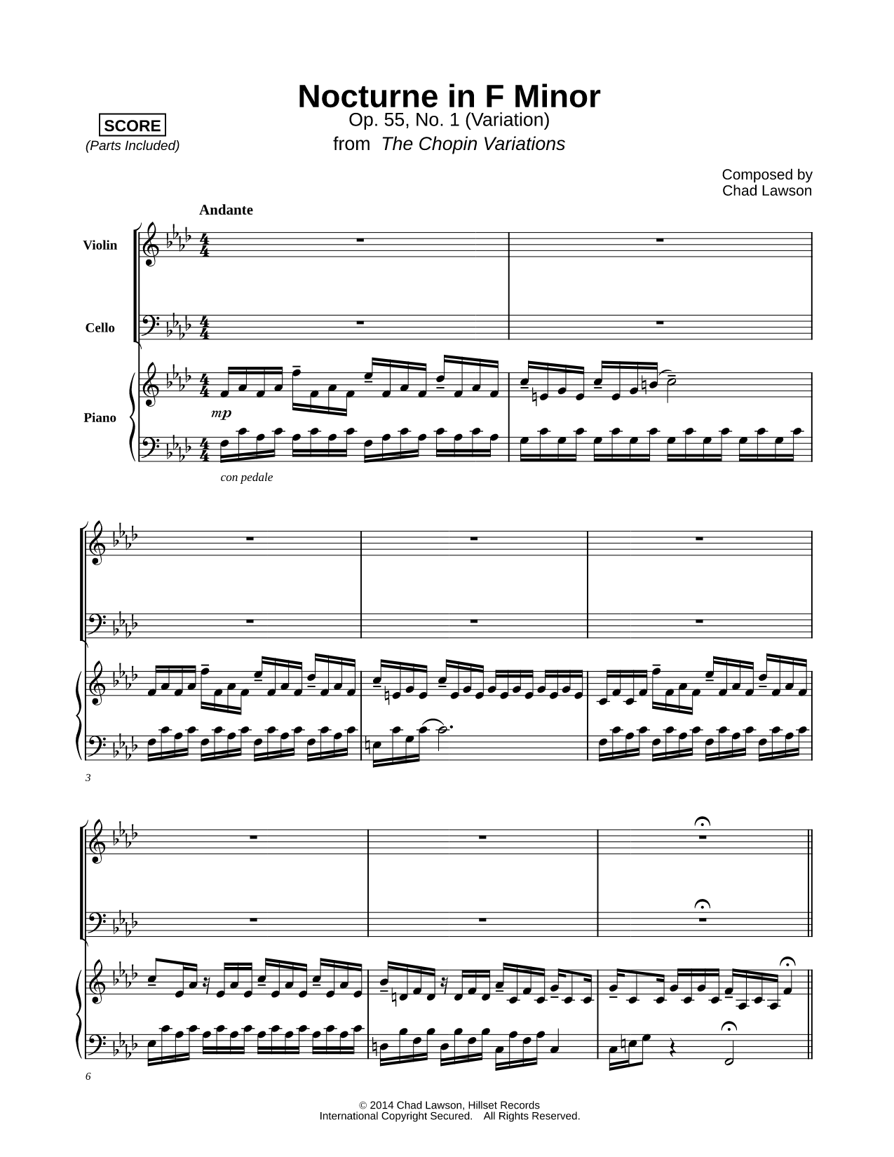 Nocturne in F Minor - Op. 55, No. 1 (Variation)