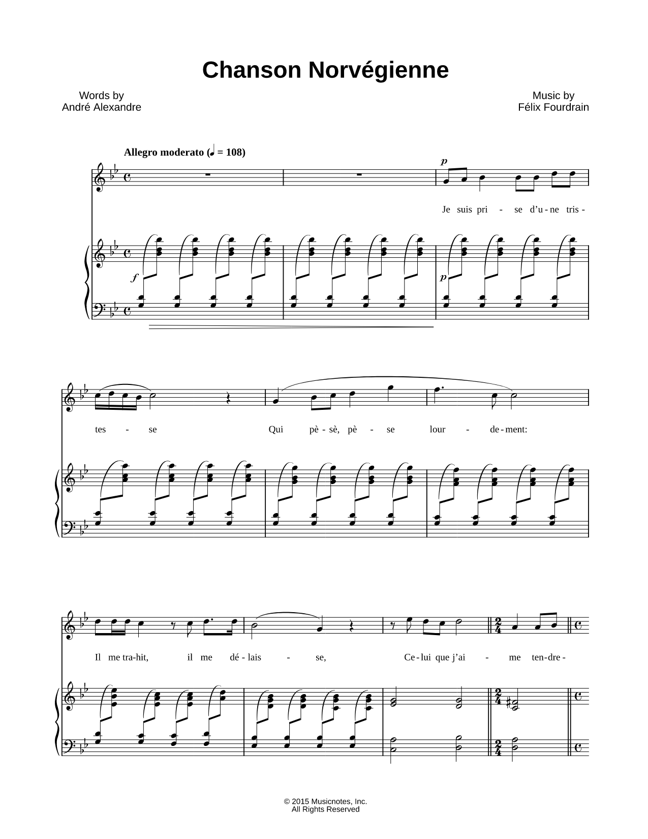 Chanson Norvégienne