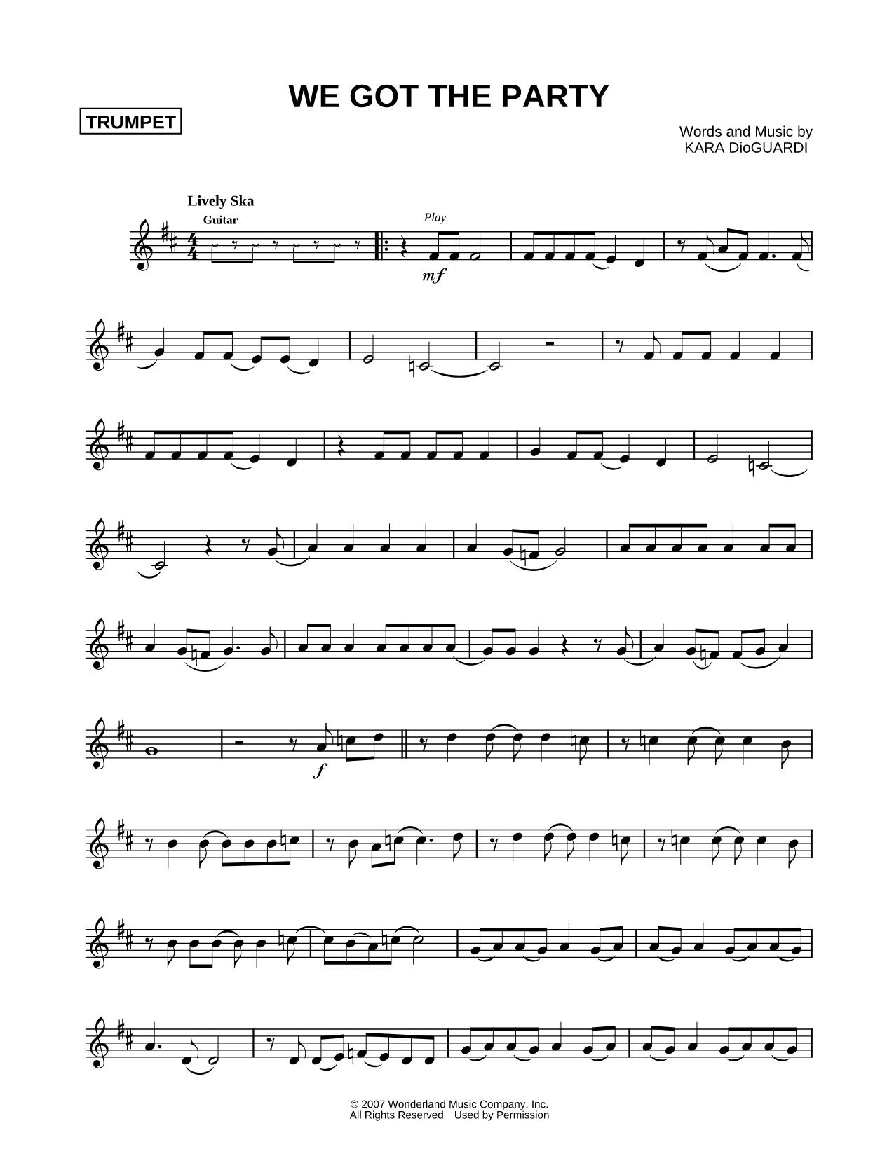 We Got the Party - Trumpet