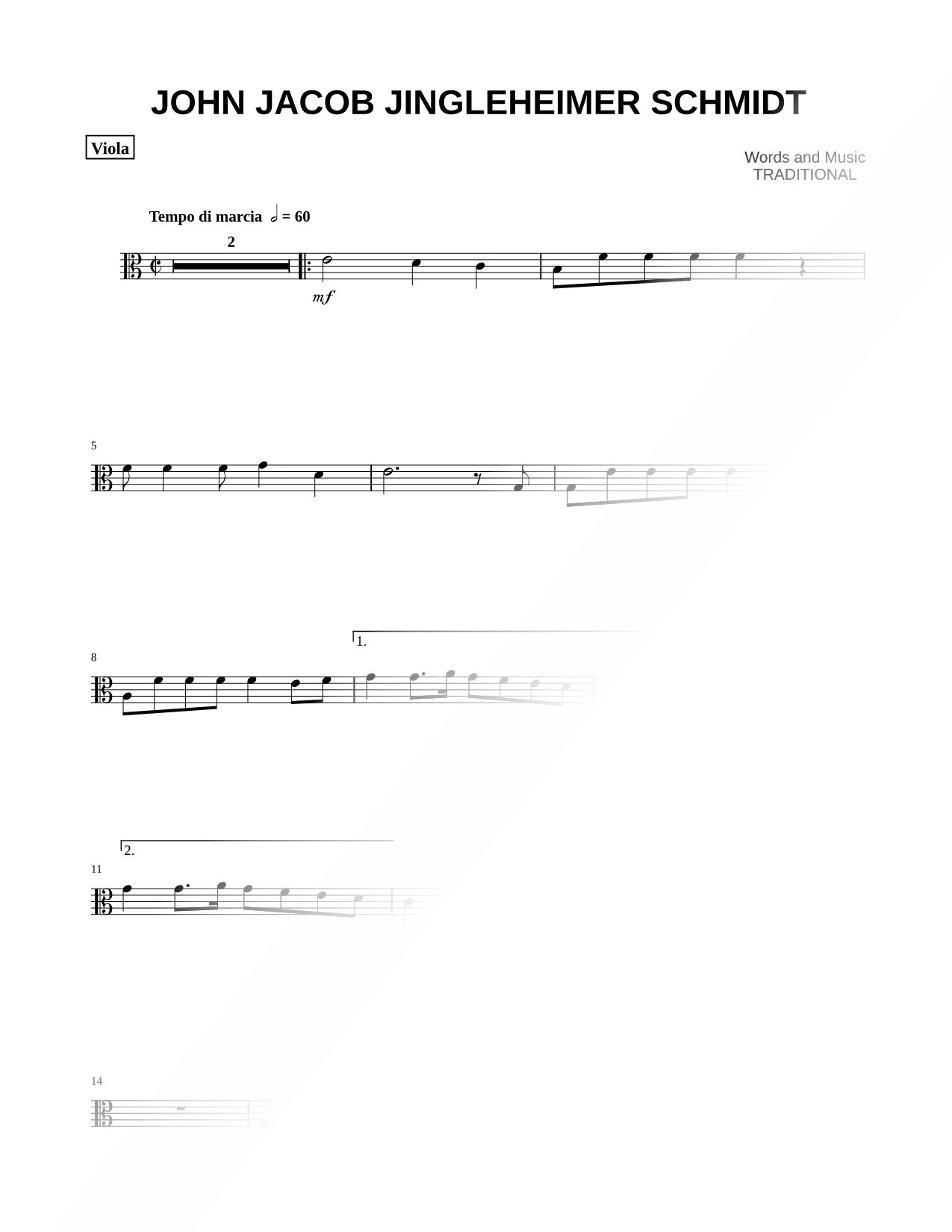 John Jacob Jingleheimer Schmidt - Viola
