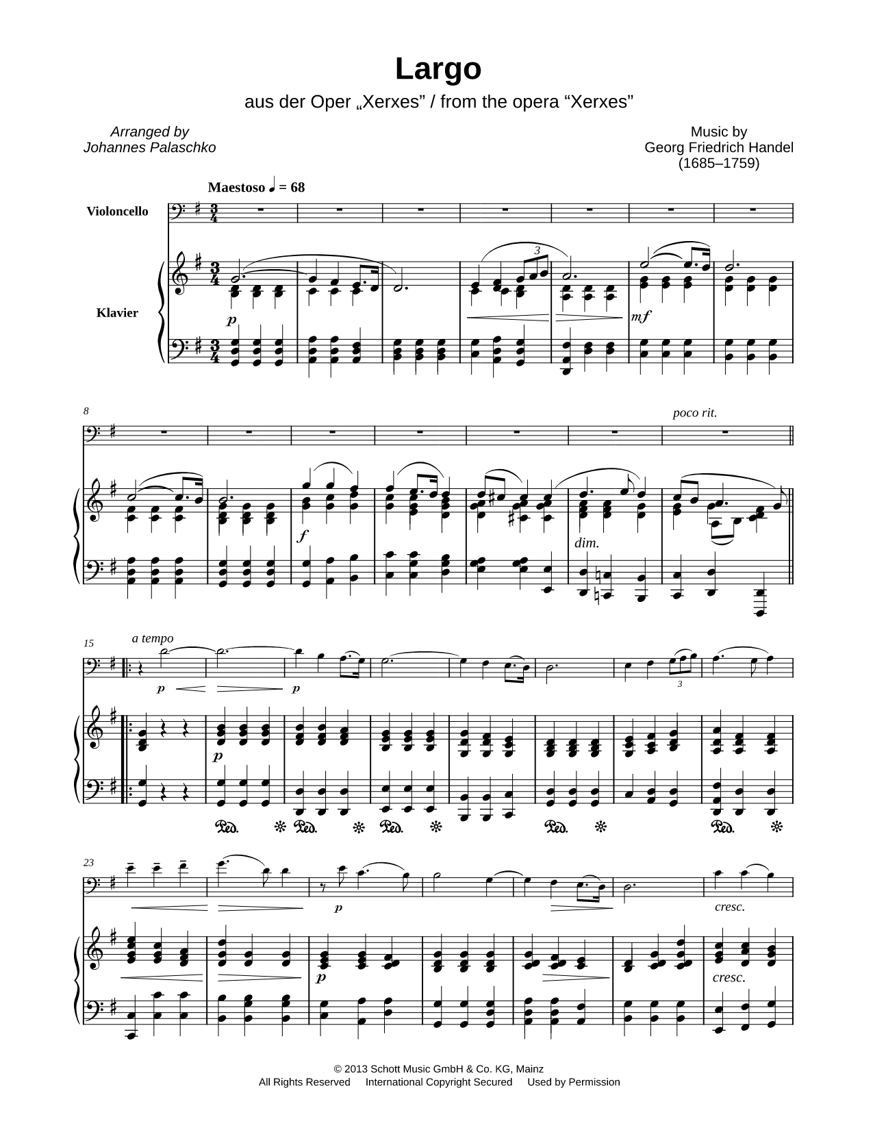 Largo - Cello & Piano