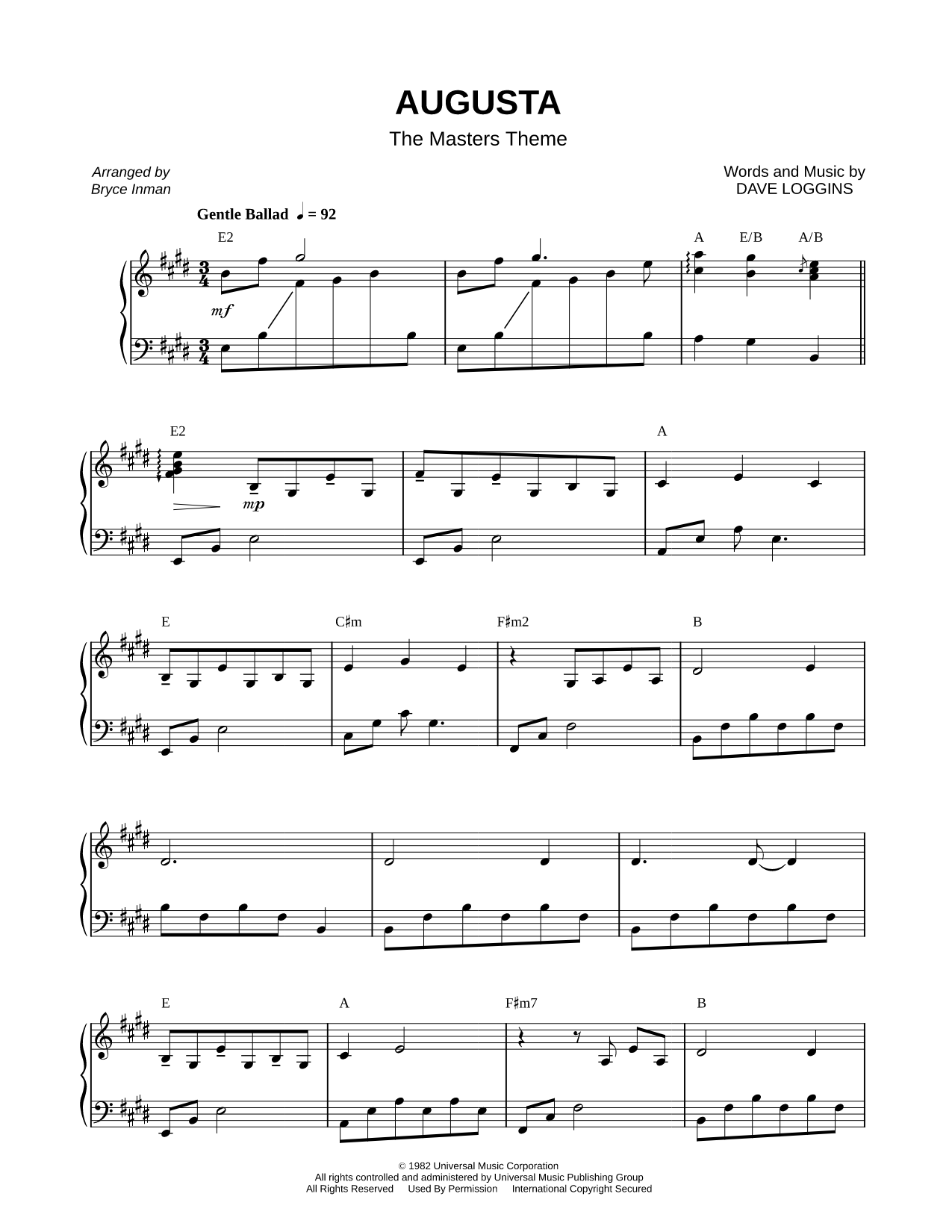 Augusta - The Masters Theme