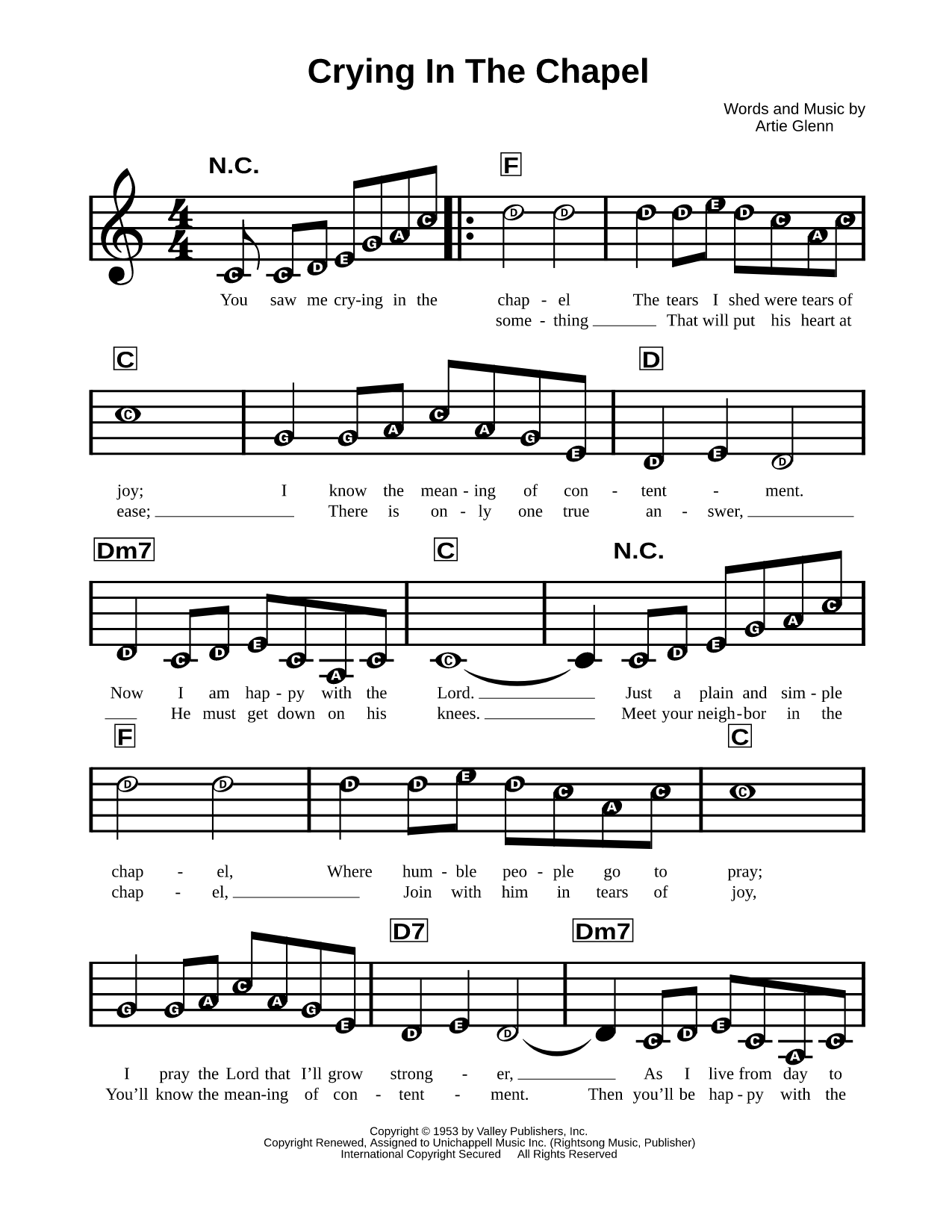 Crying In the Chapel