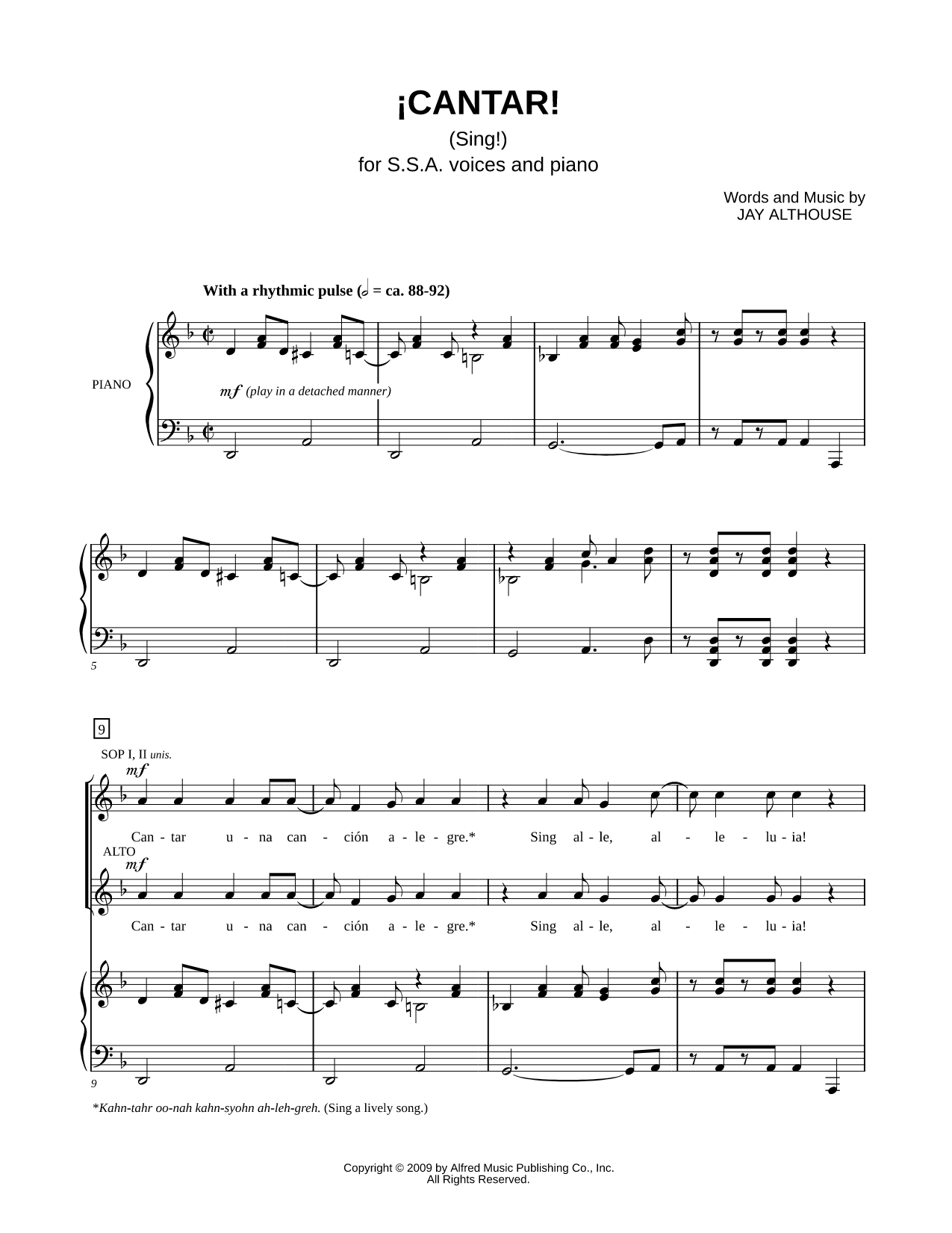 ¡Cantar! (Sing!)