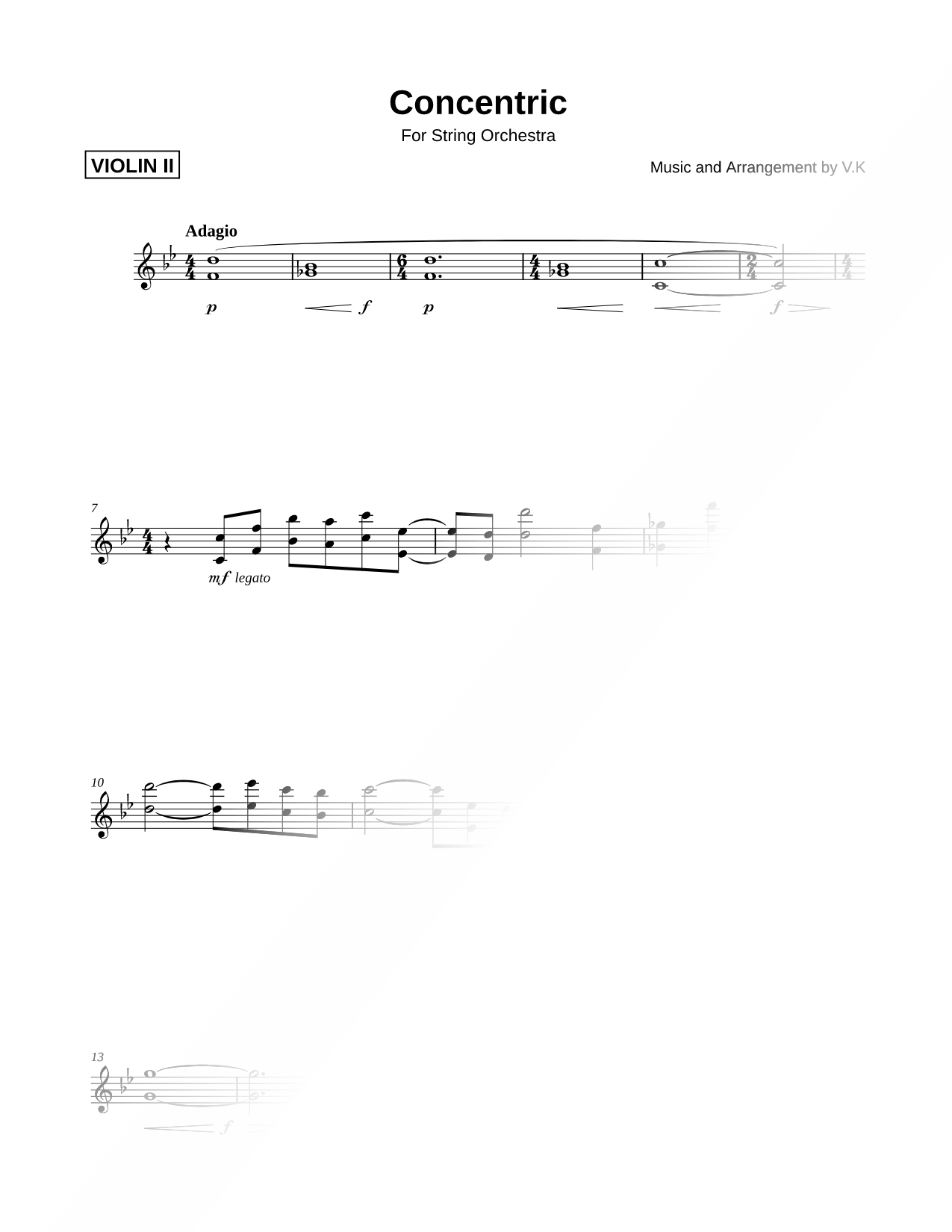 Concentric - Violin 2 (String Quintet)
