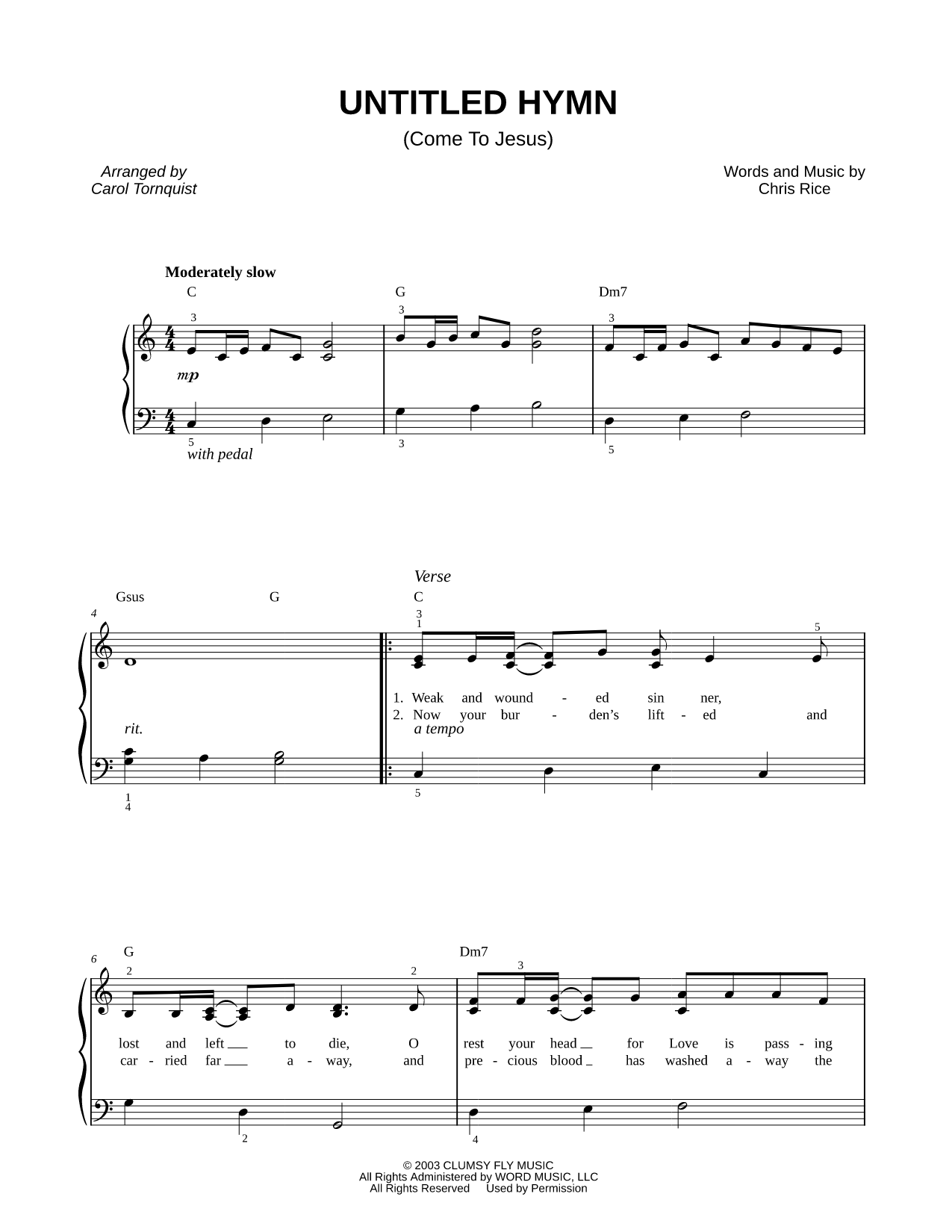 Untitled Hymn (Come to Jesus)