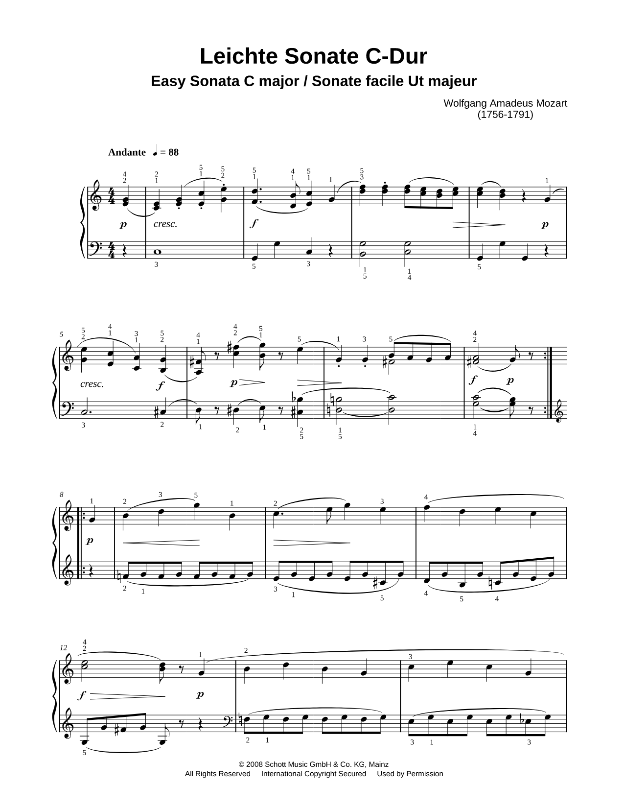 Easy Sonata in C Major