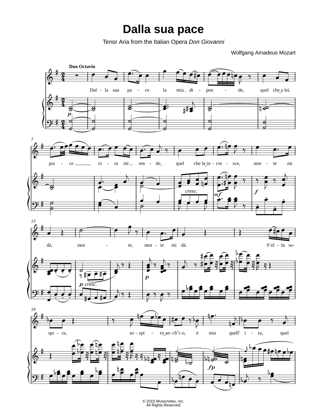 Don Giovanni, K. 527: Act I - "Dalla sua pace"