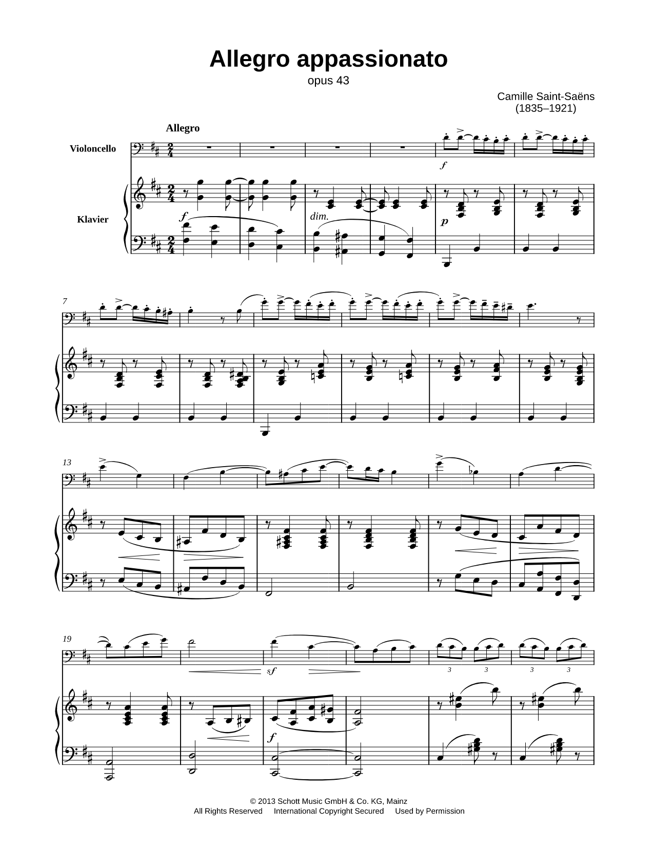 Allegro Appassionato, Op. 43