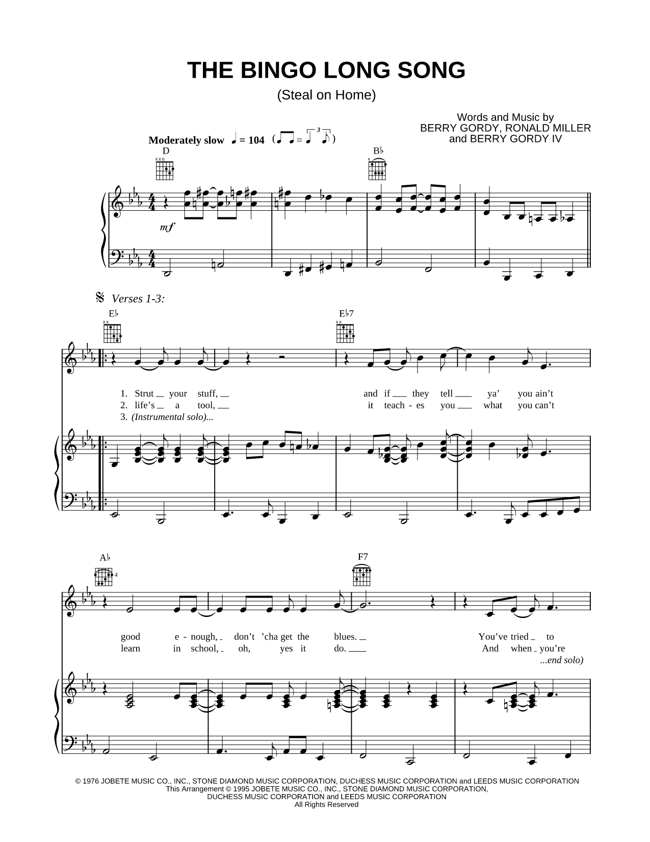 The Bingo Long Song