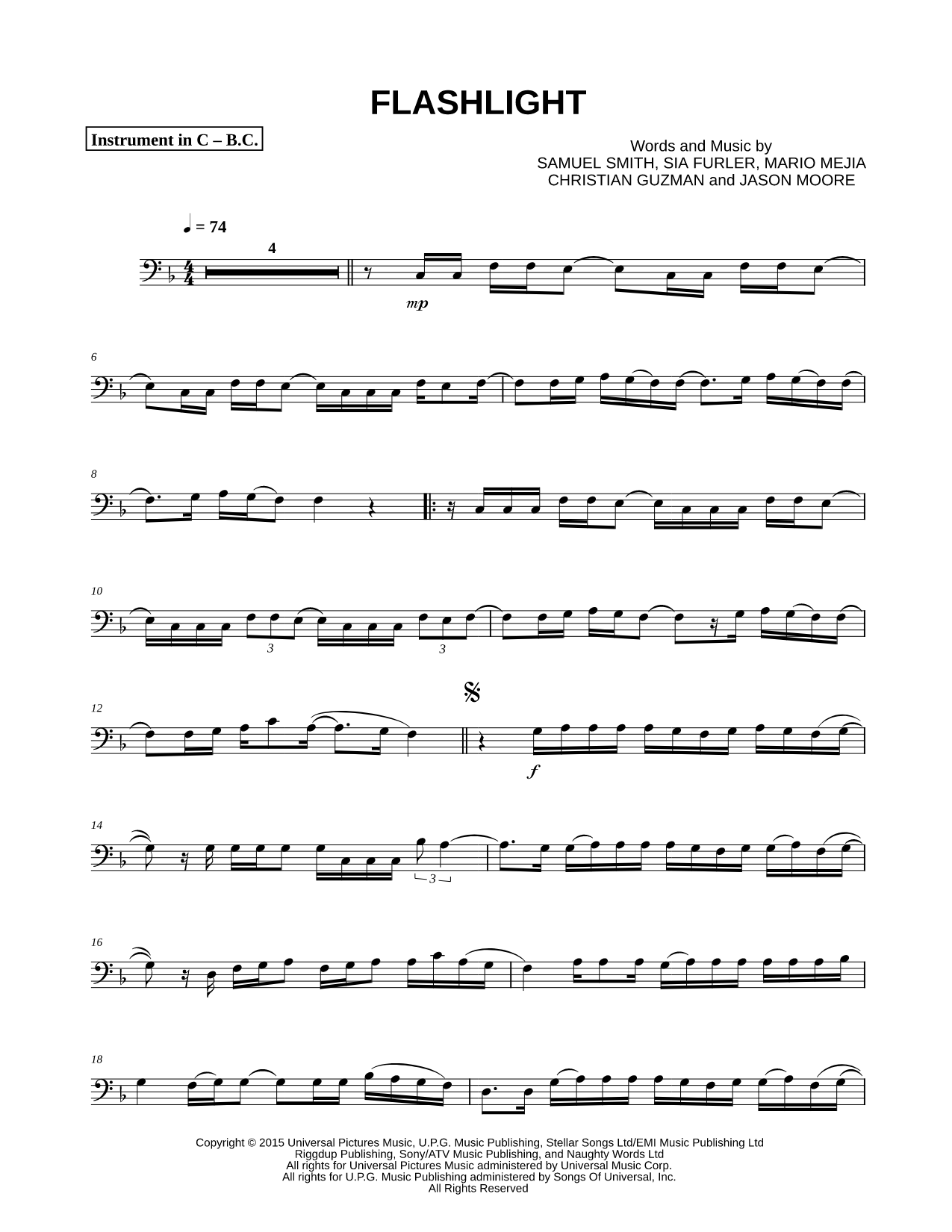 Flashlight - Bass Clef Instrument