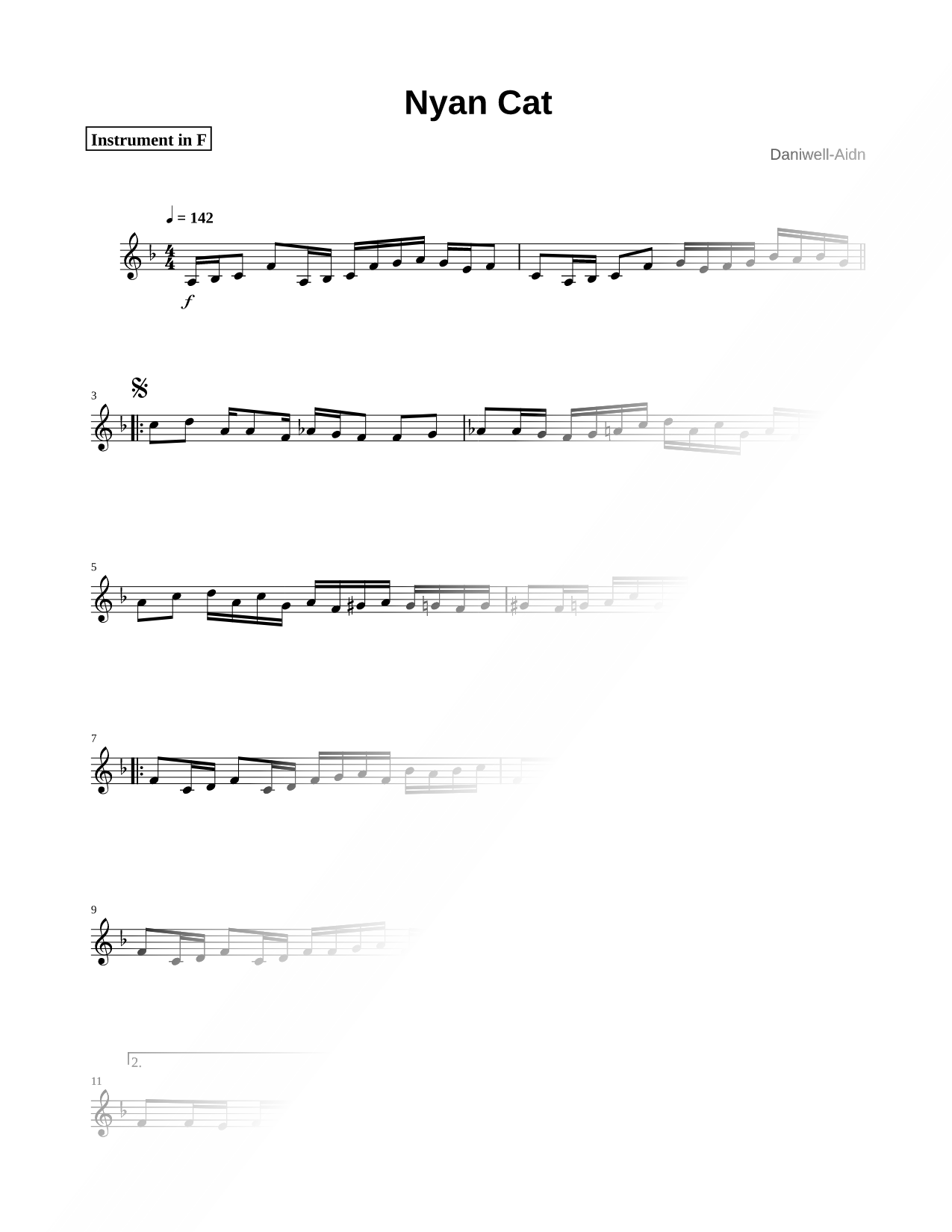Nyan Cat - F Instrument