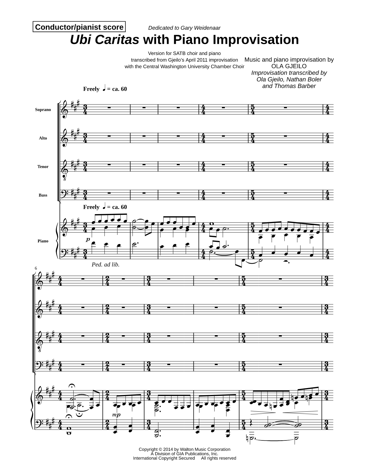 Ubi Caritas with Piano Improvisation