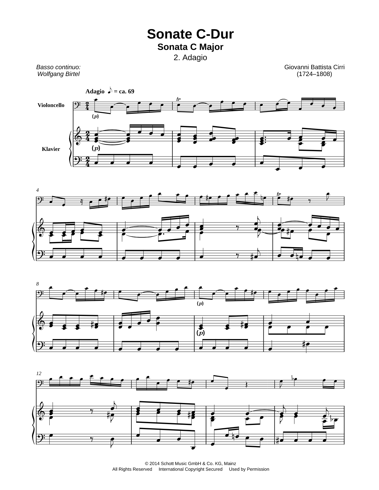 Sonata No. 1 in C Major: II. Adagio