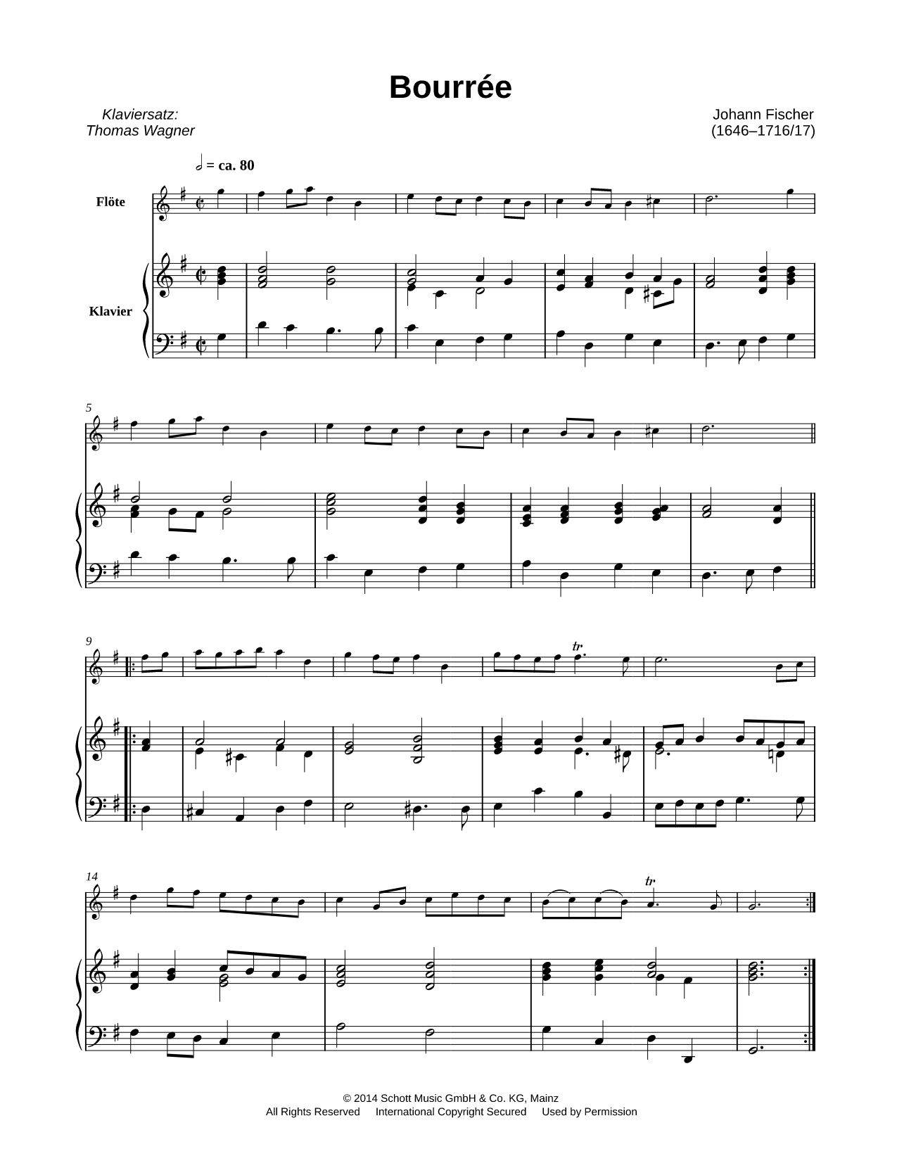 Bourrée - Flute & Piano