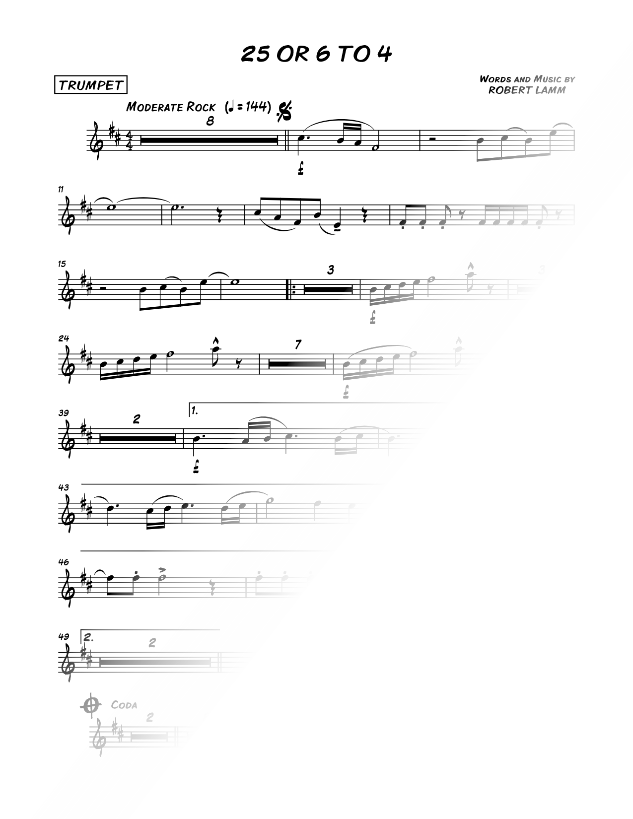 25 or 6 to 4 - Trumpet