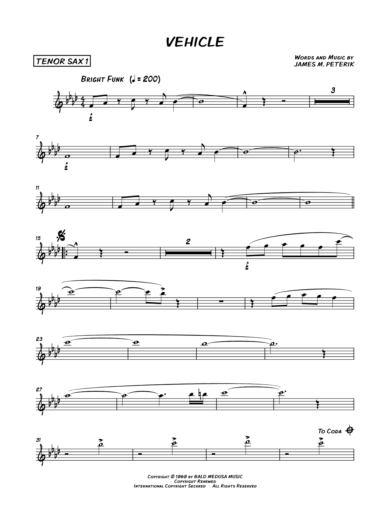 Vehicle - Tenor Saxophone 1