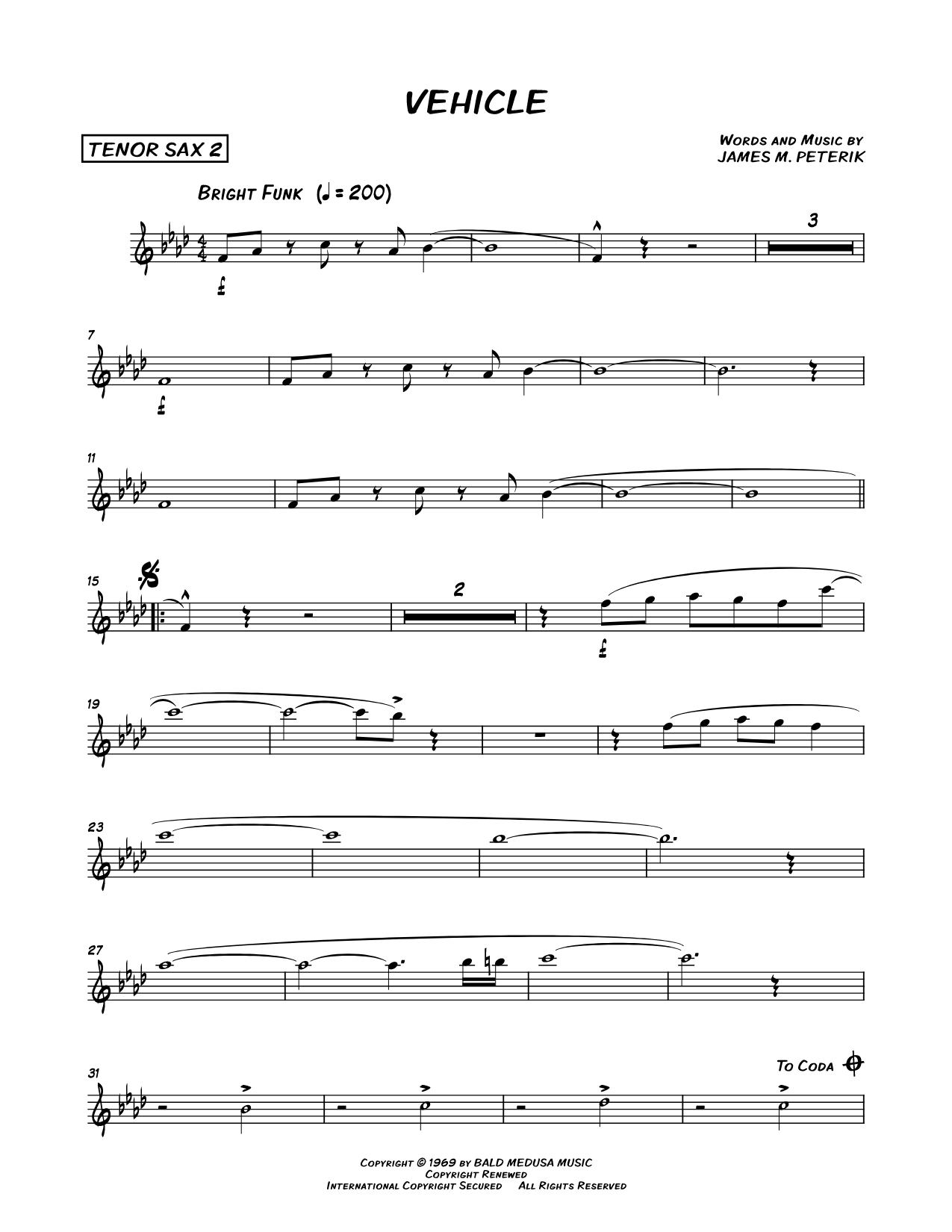 Vehicle - Tenor Saxophone 2