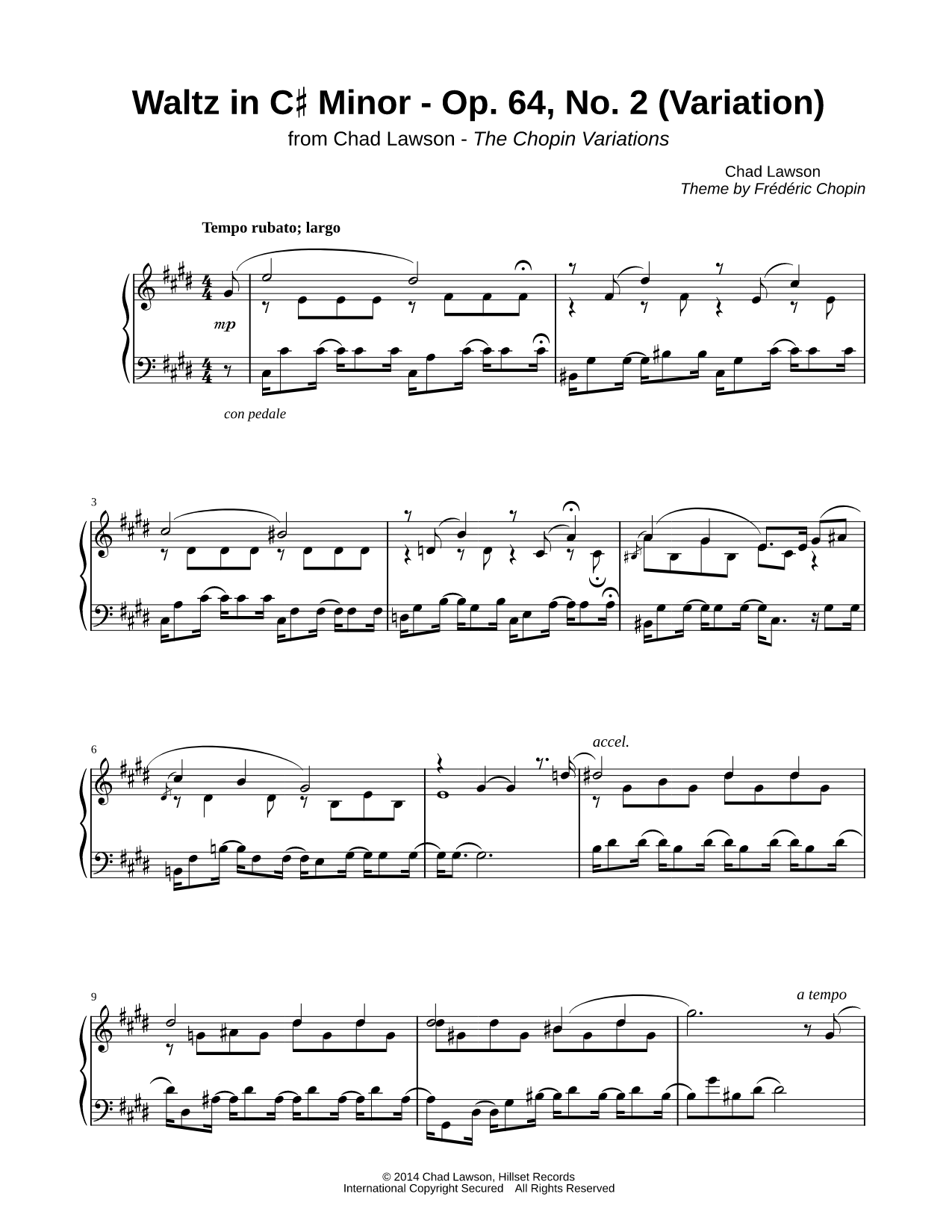 Waltz in C# Minor, Op. 64, No. 2 (Variation)