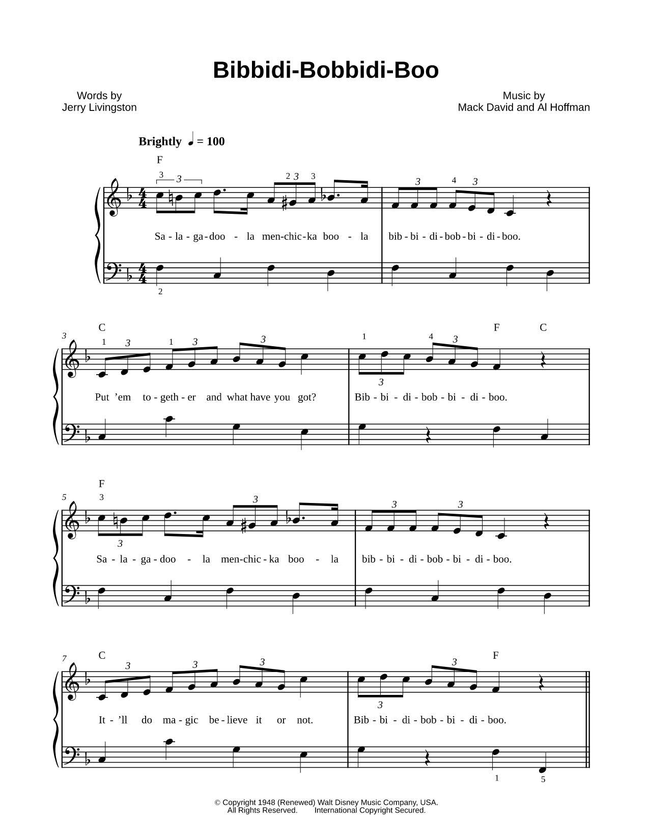 Bibbidi-Bobbidi-Boo (The Magic Song)