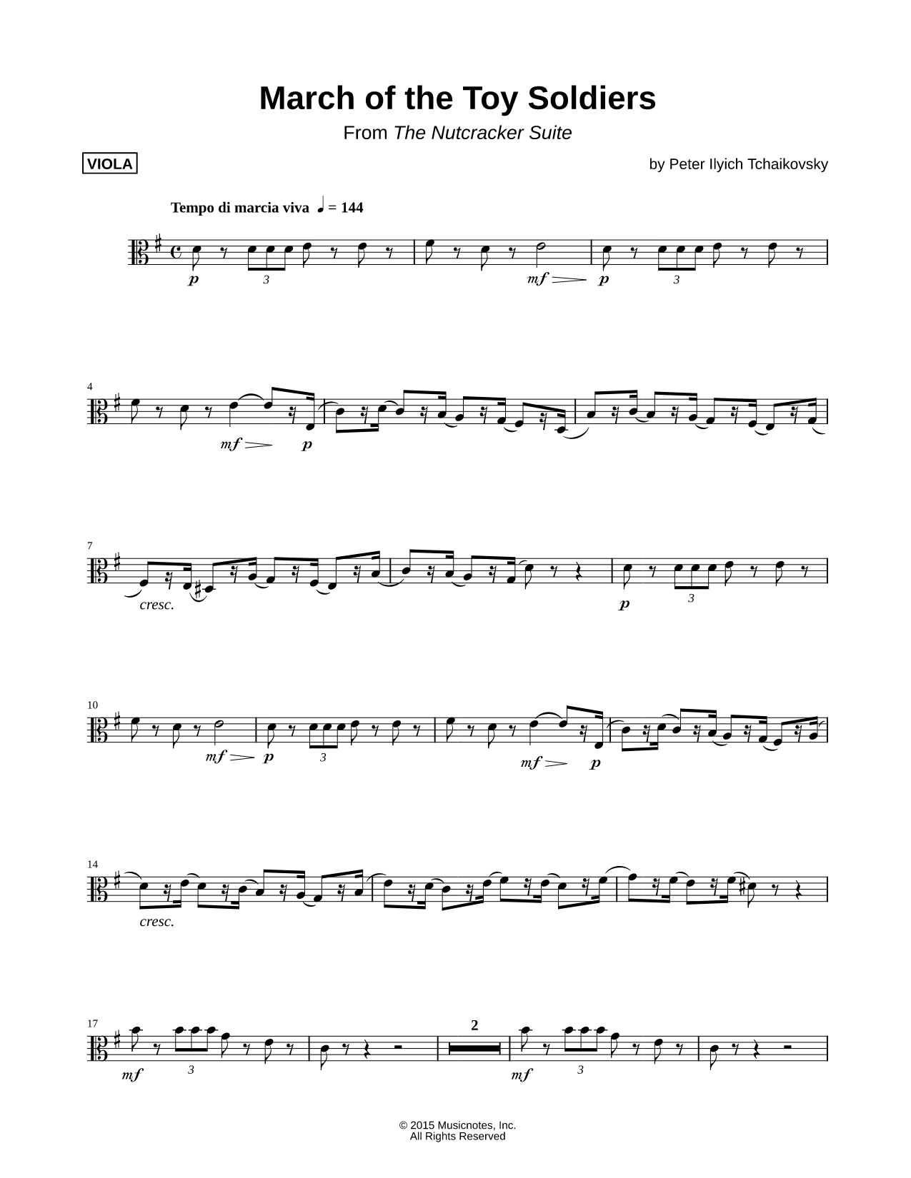 March of the Toy Soldiers - Viola