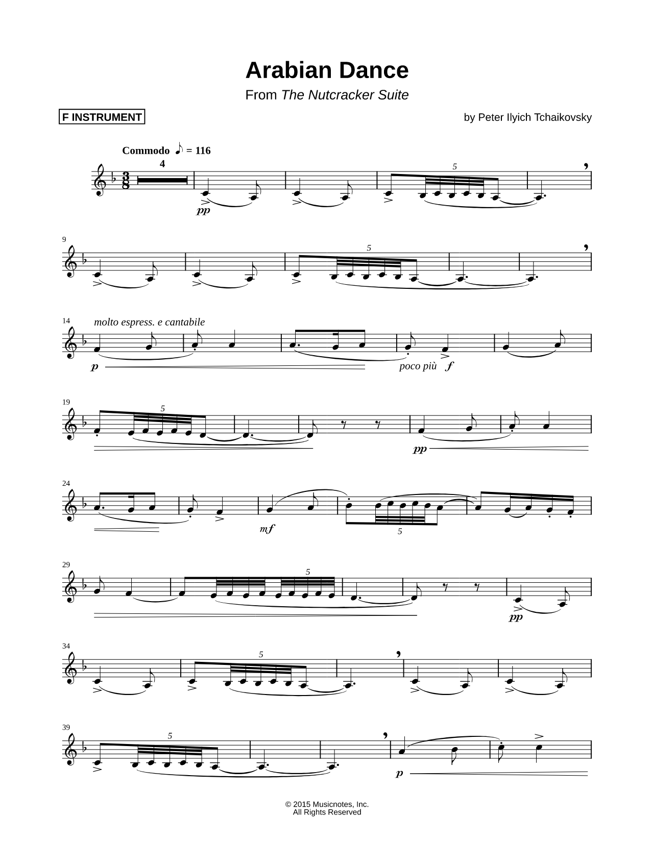Arabian Dance - F Instrument