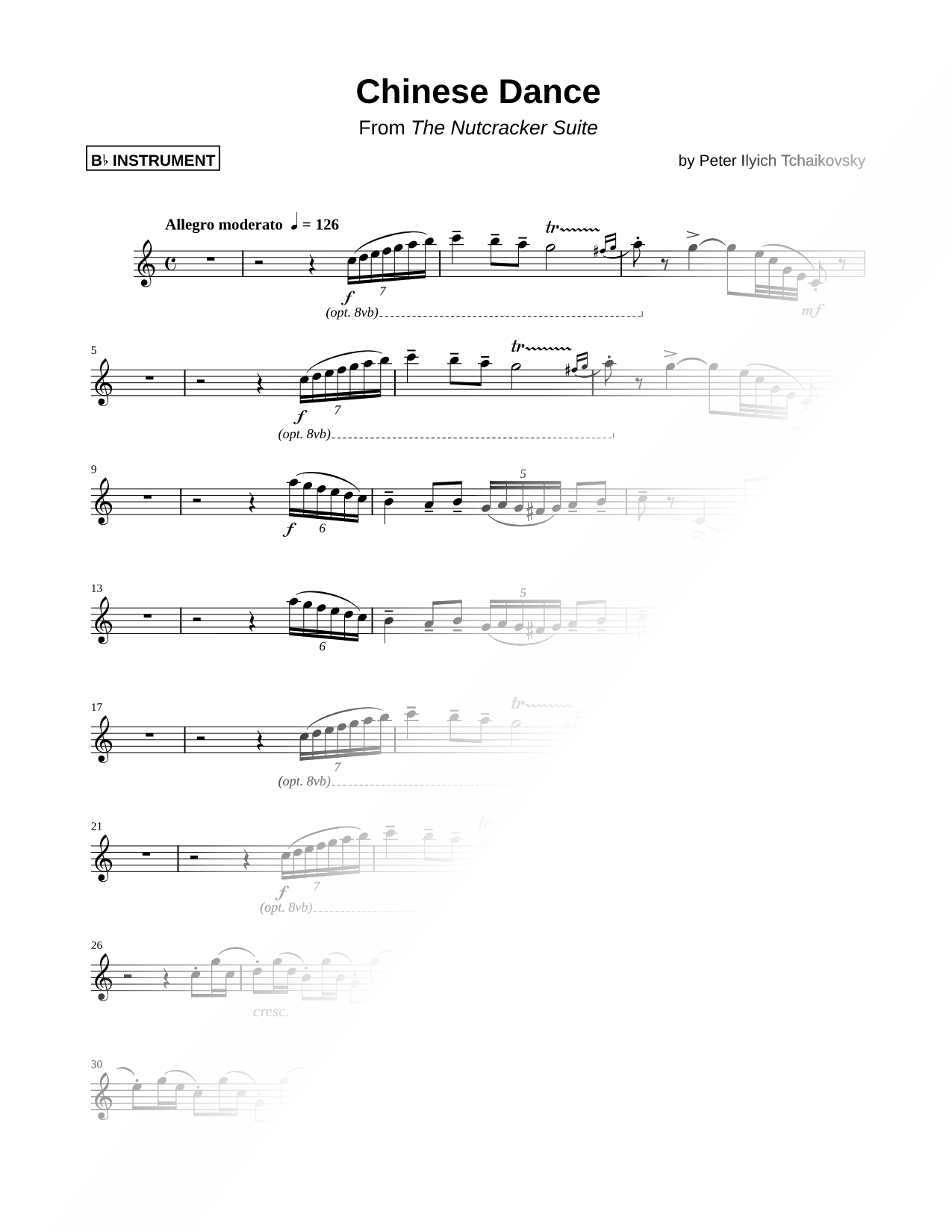 Chinese Dance - Bb Instrument