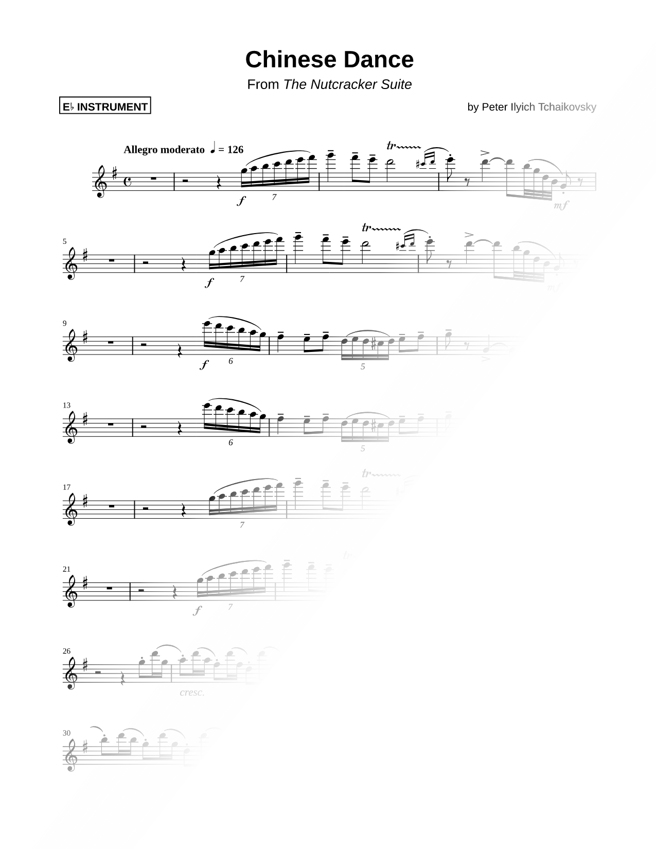Chinese Dance - Eb Instrument