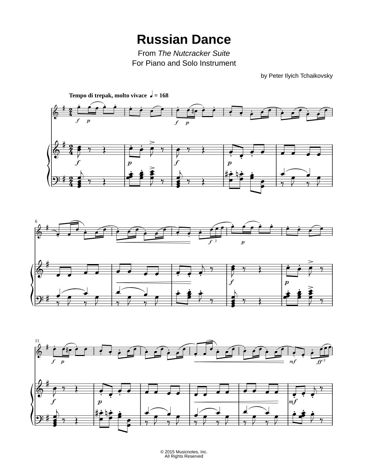 Russian Dance - Piano Accompaniment