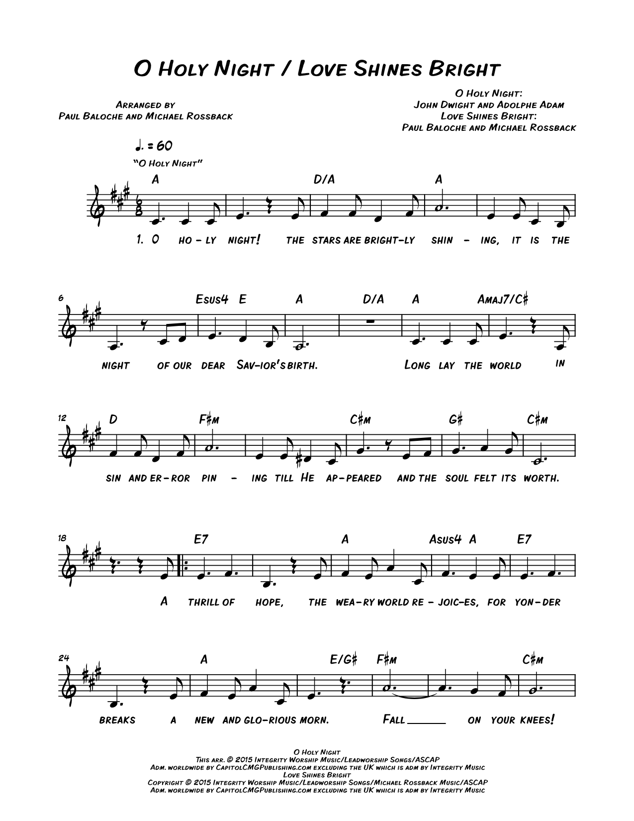 O Holy Night / Love Shines Bright