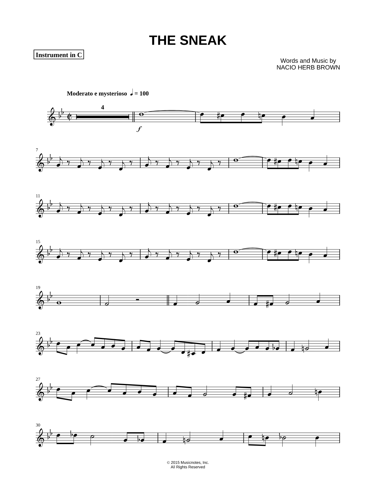 The Sneak - C Instrument