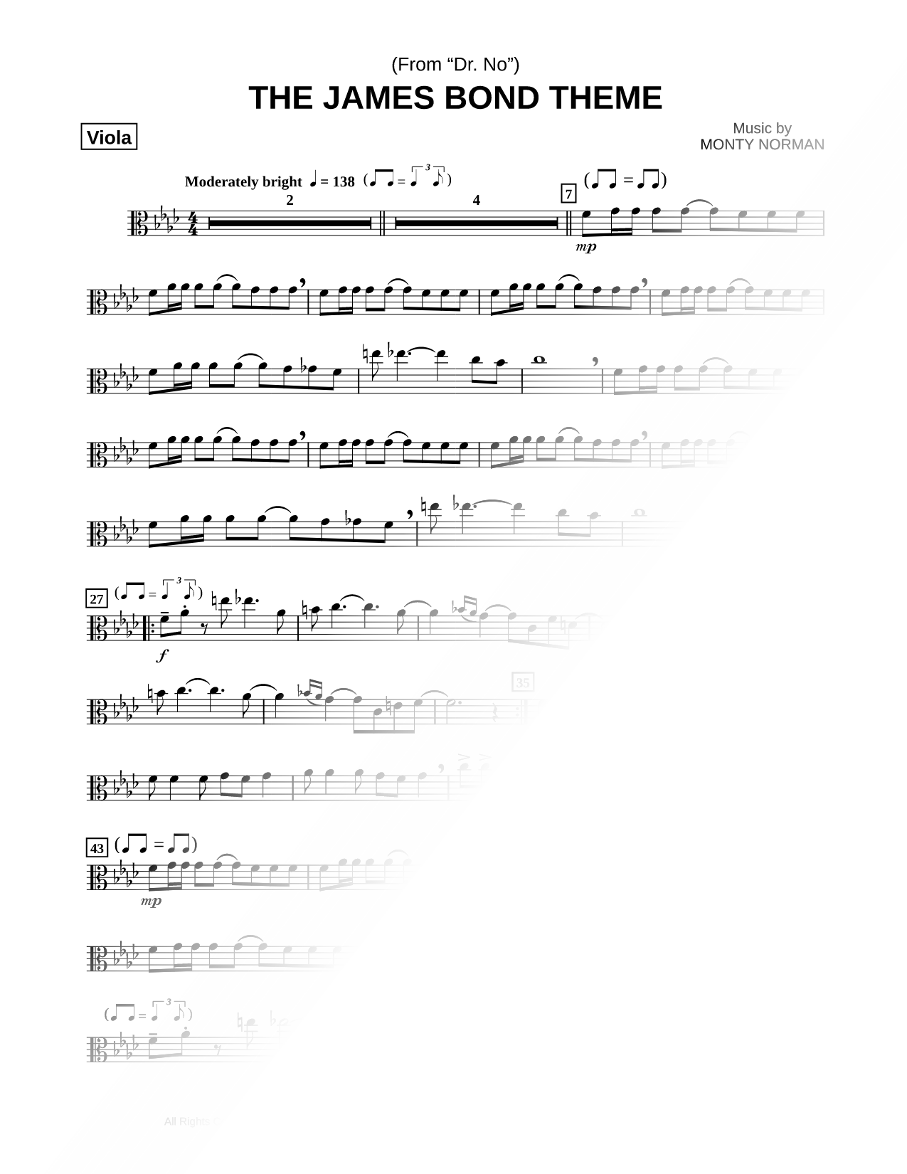 The James Bond Theme - Viola