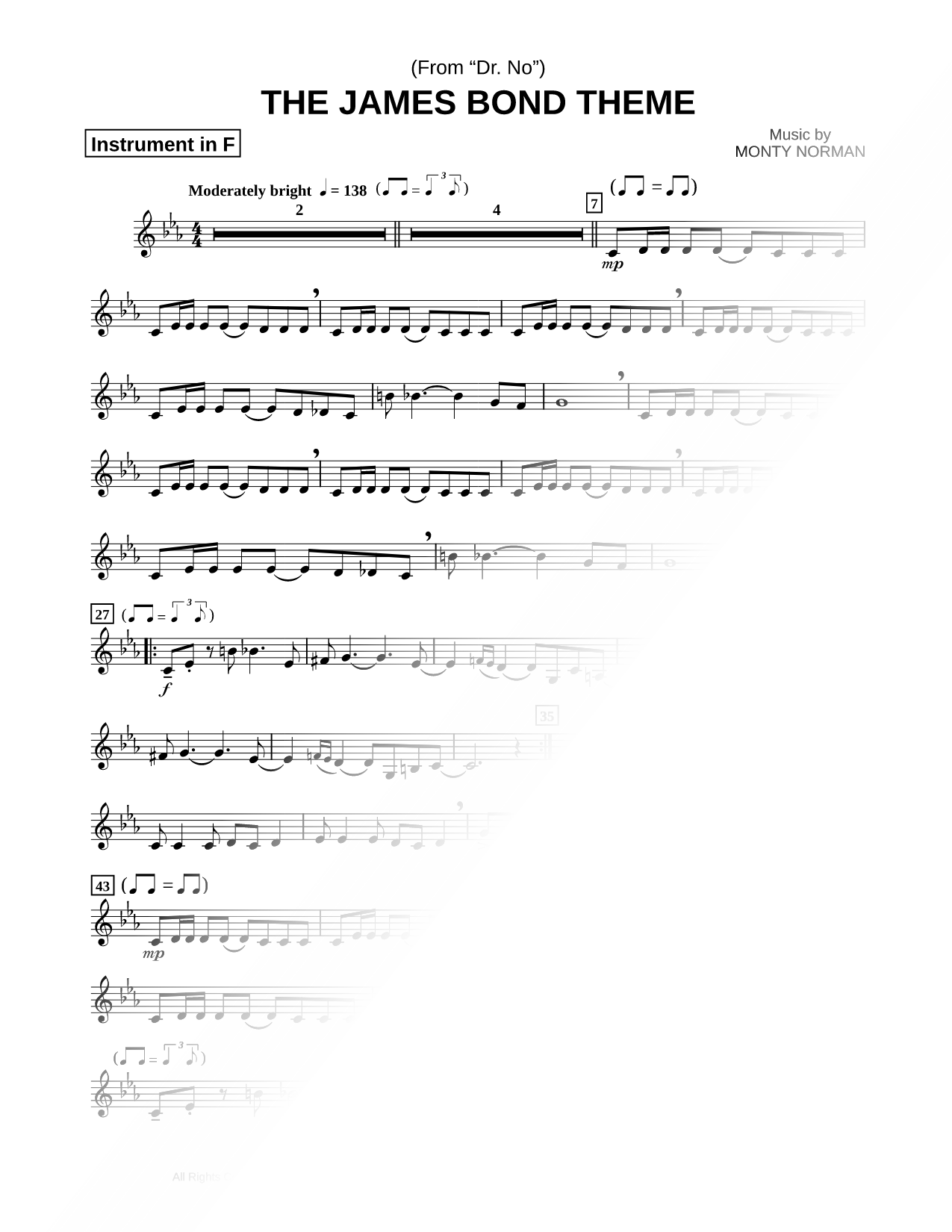 The James Bond Theme - F Instrument