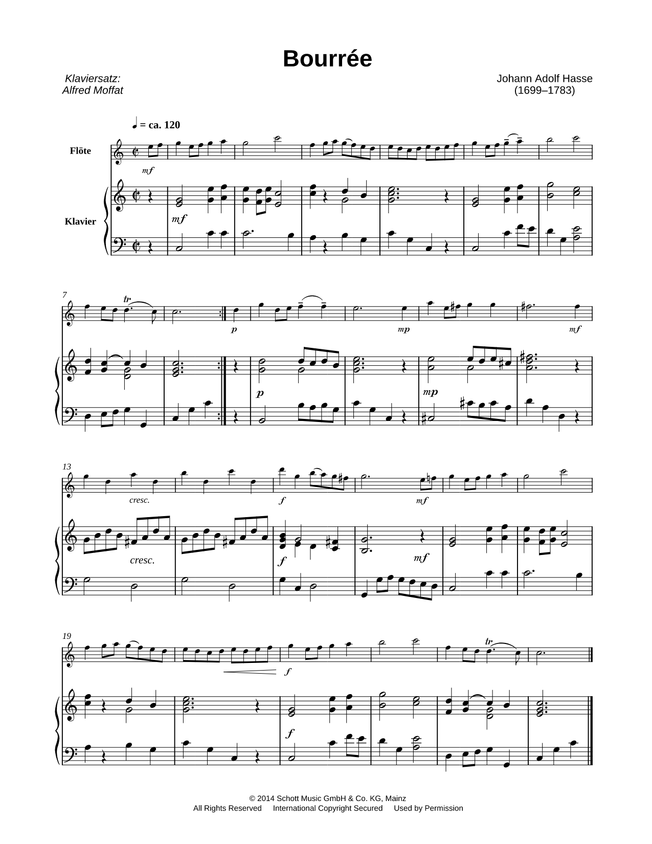 Bourrée - Flute & Piano