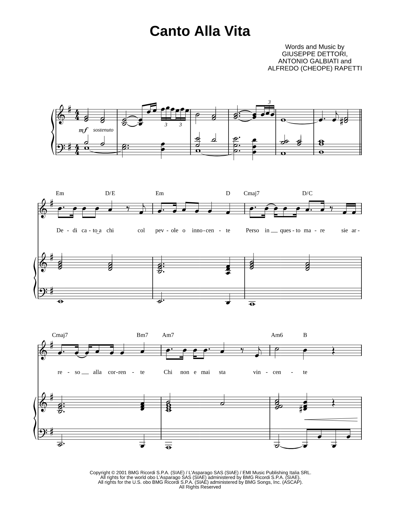 Canto Alla Vita