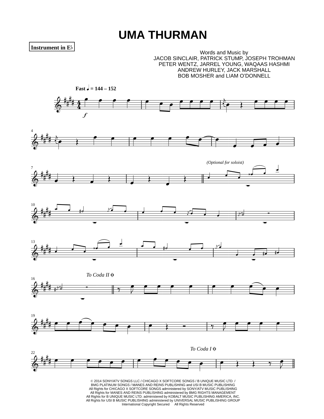 Uma Thurman - Eb Instrument