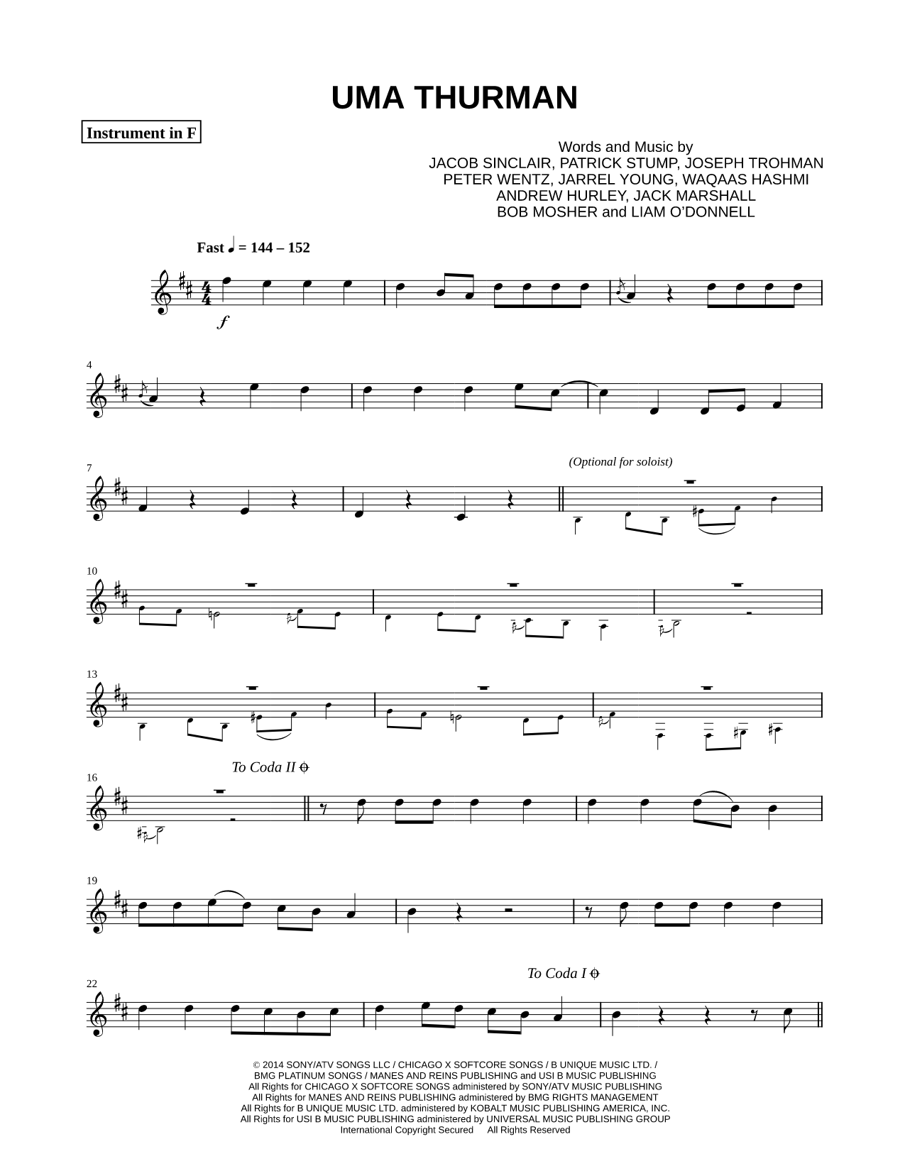 Uma Thurman - F Instrument