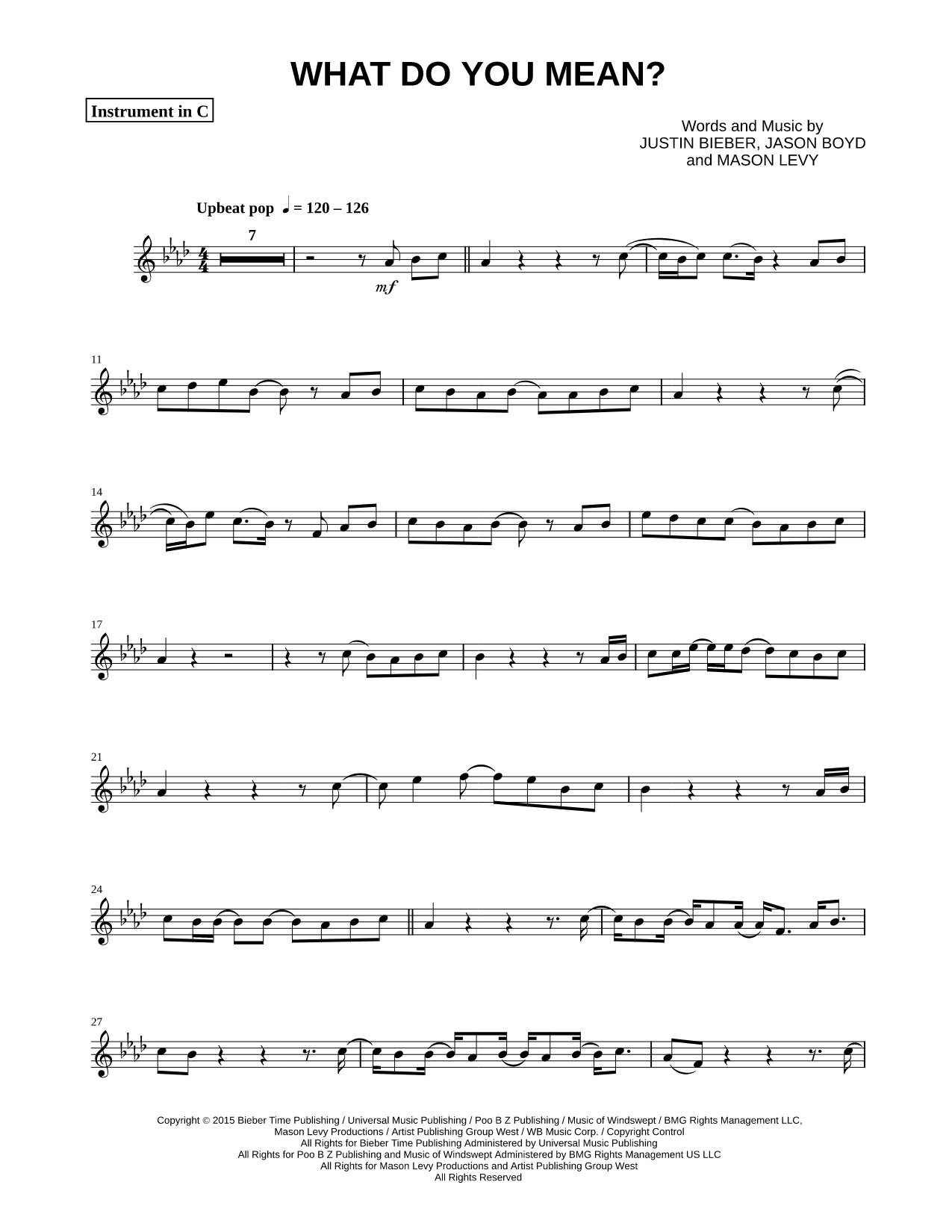 What Do You Mean? - C Instrument
