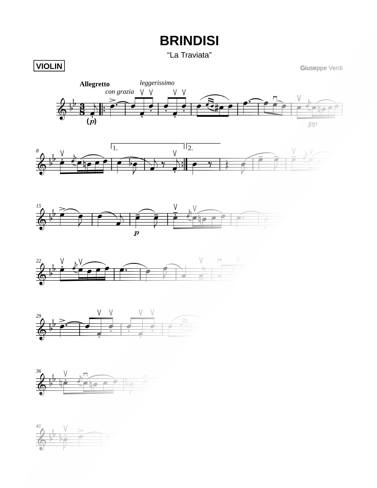 Brindisi (Libiamo Ne' Lieti Calici) [Main Theme]