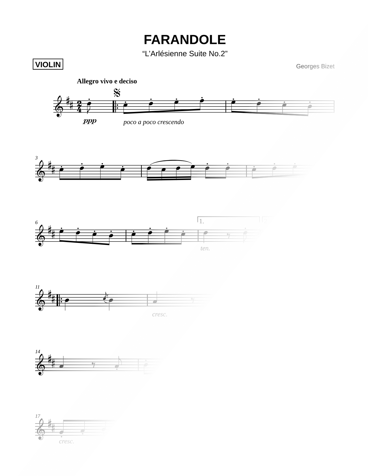 Farandole from L'Arlésienne Suite No. 2 [Main Theme]