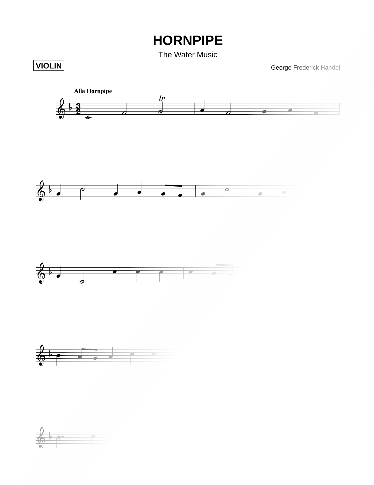 Alla Hornpipe from Water Music [Main Theme]
