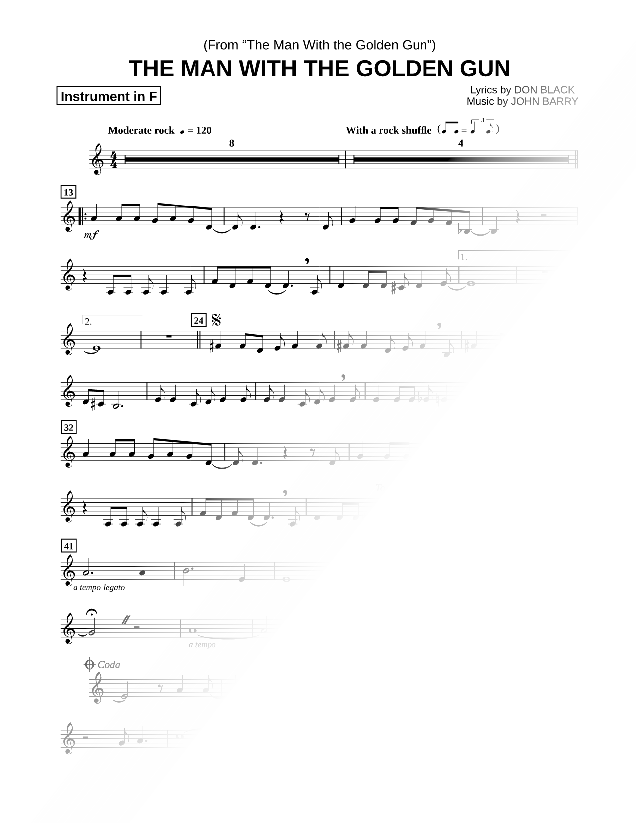 The Man with the Golden Gun - F Instrument