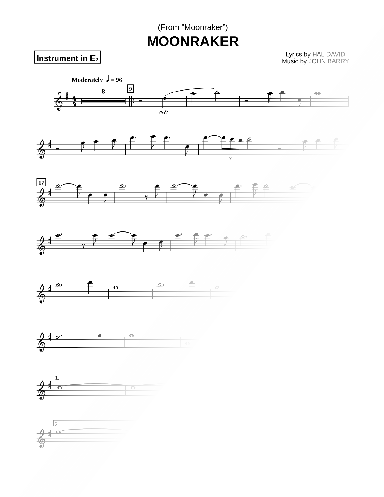 Moonraker - Eb Instrument
