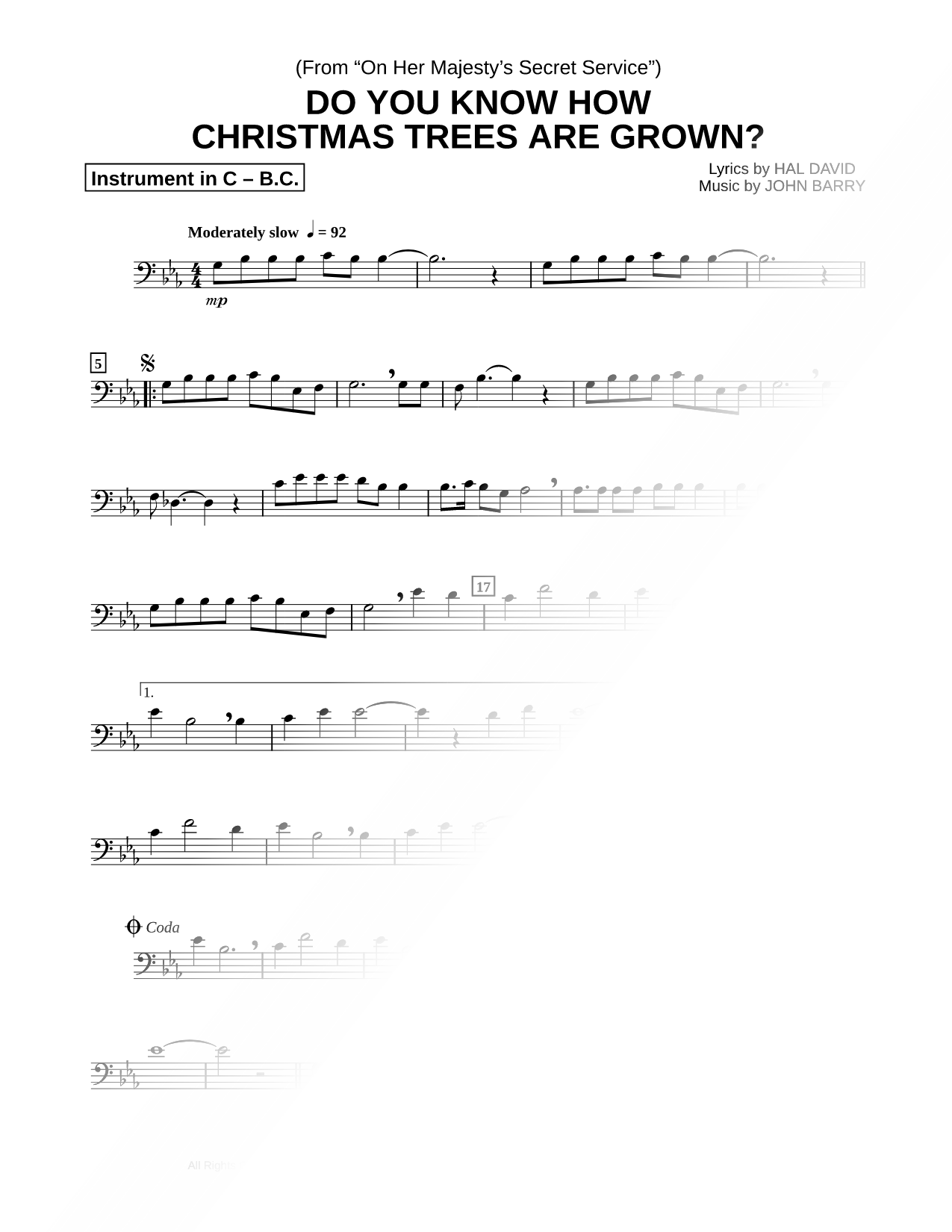 Do You Know How Christmas Trees Are Grown? - Bass Clef Instrument