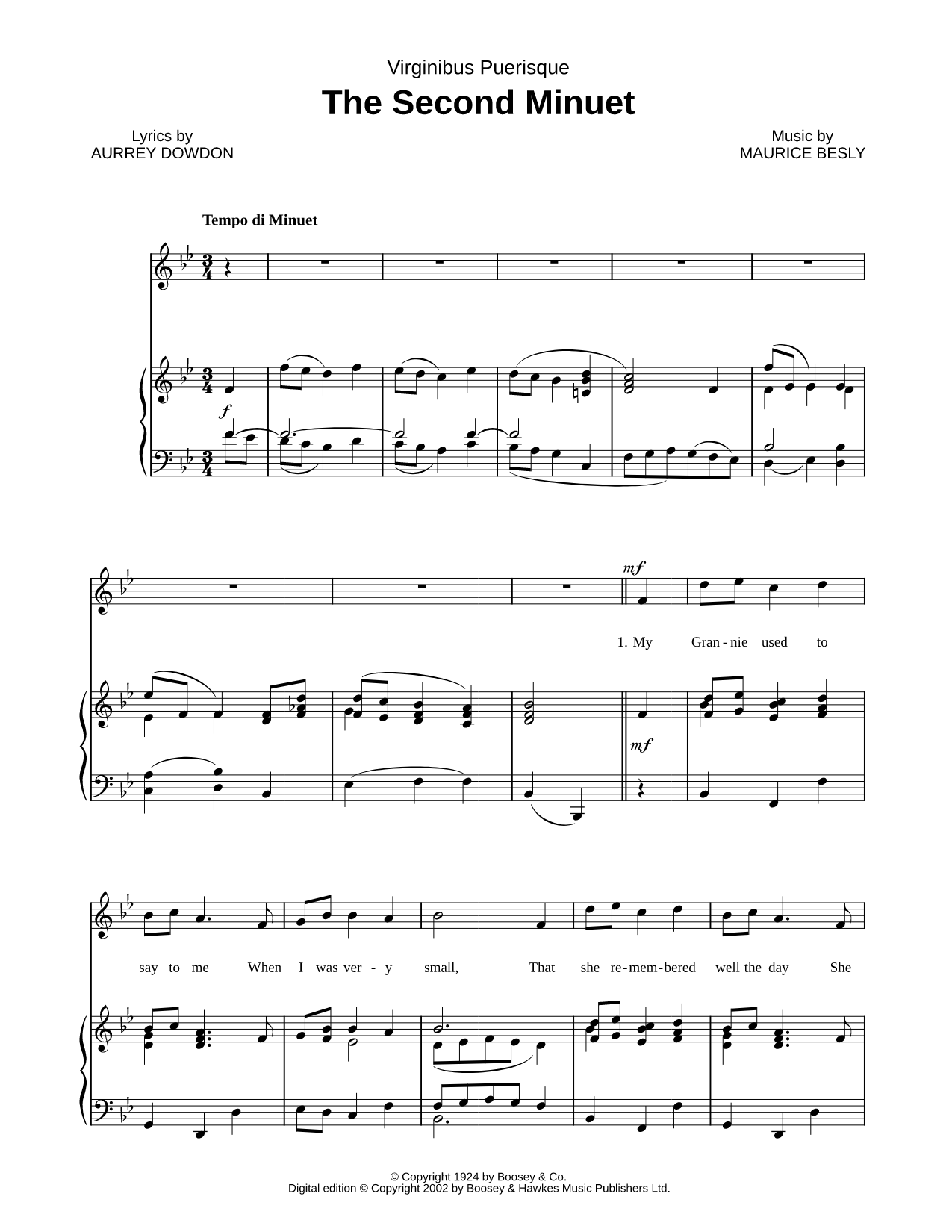 The Second Minuet