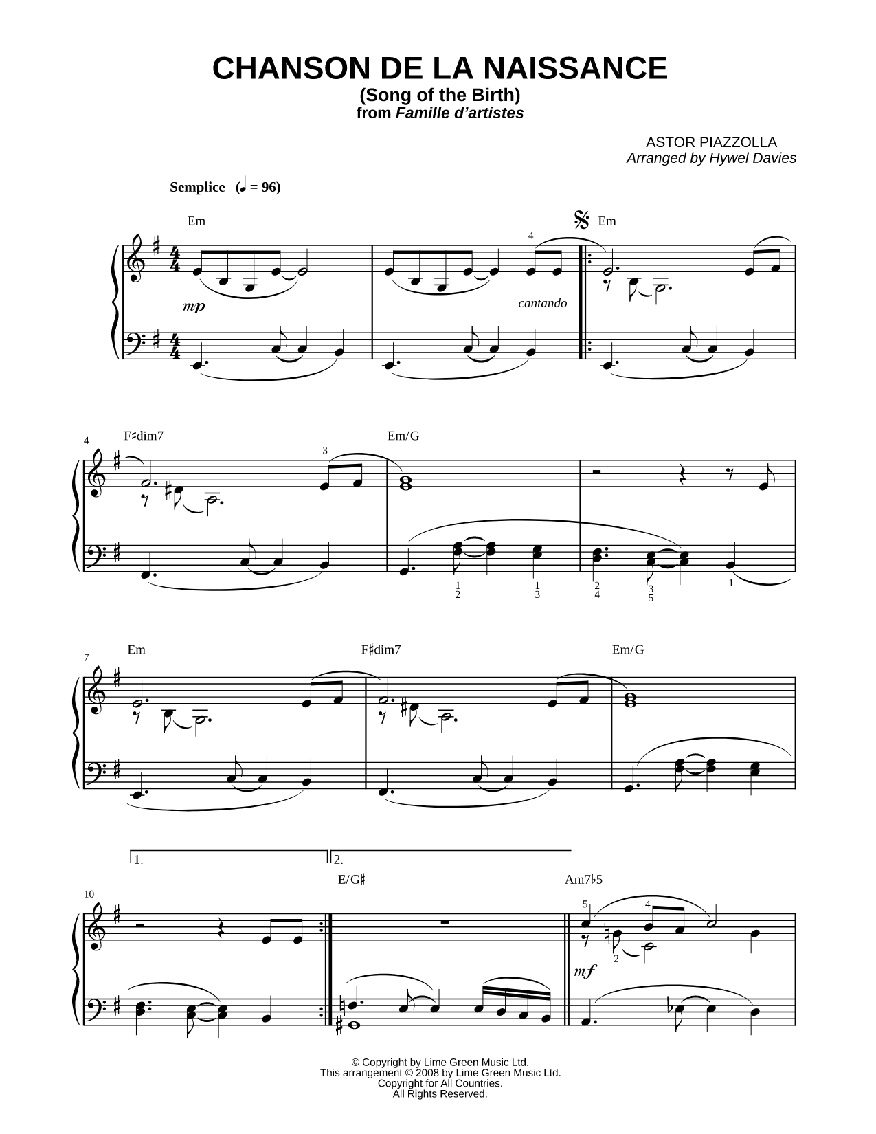Chanson de la naissance (Song of the Birth)
