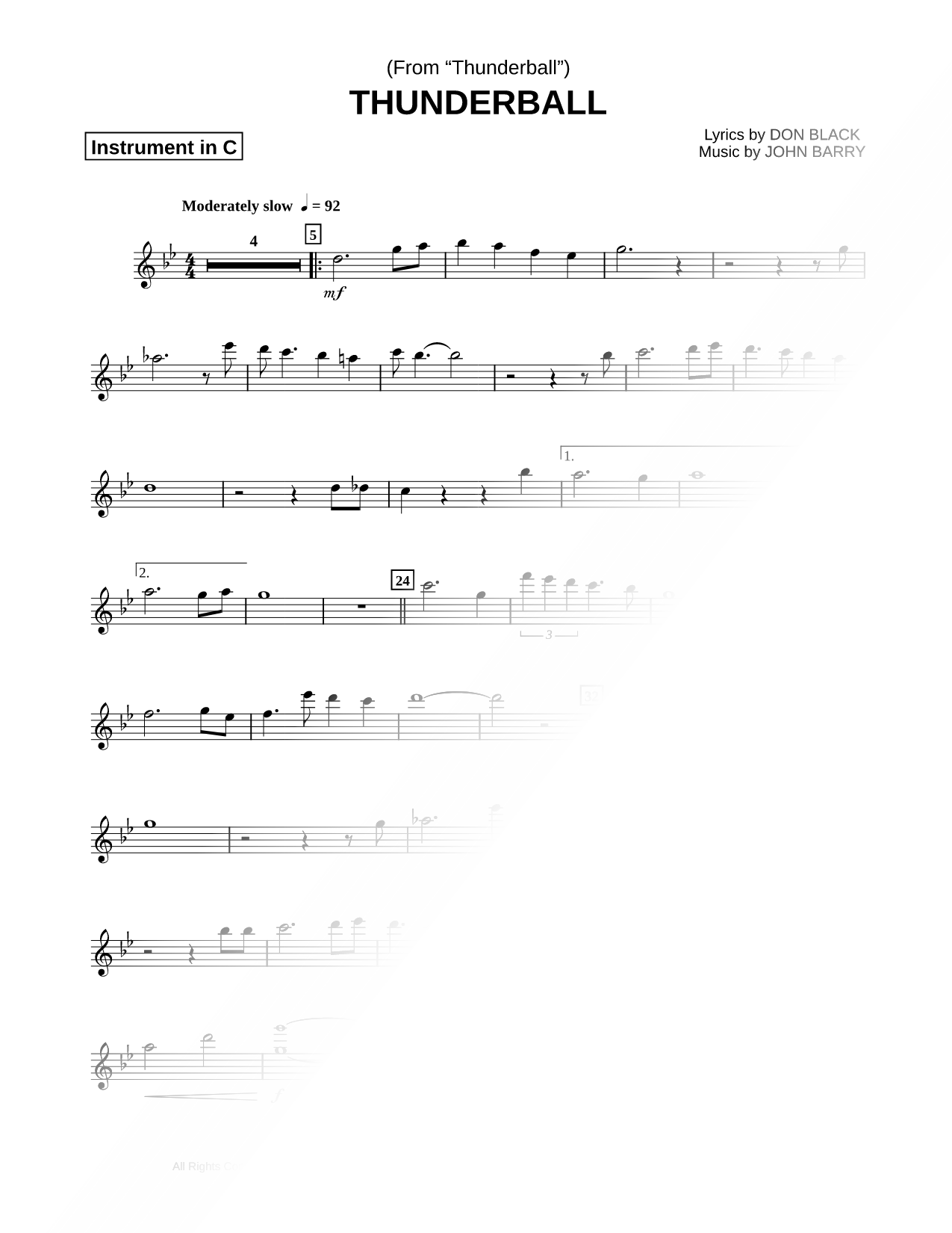 Thunderball - C Instrument