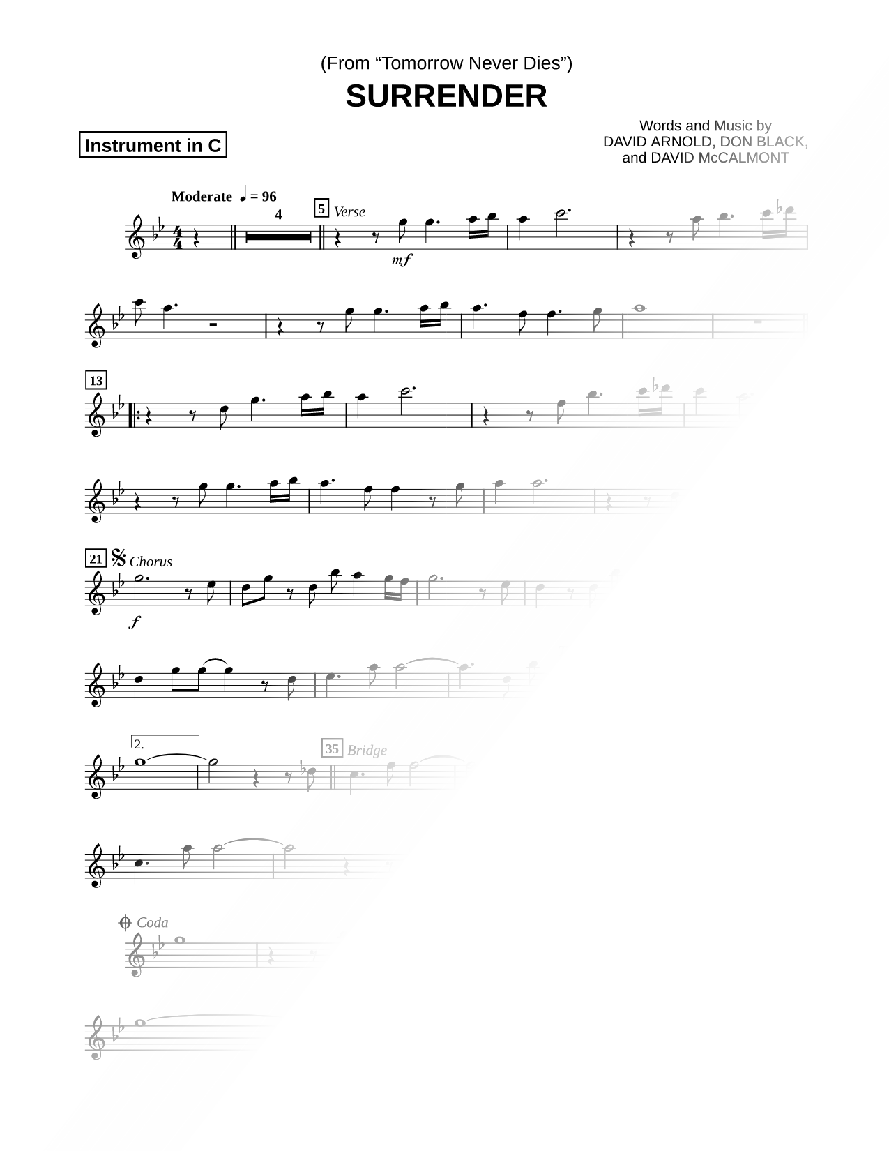 Surrender - C Instrument